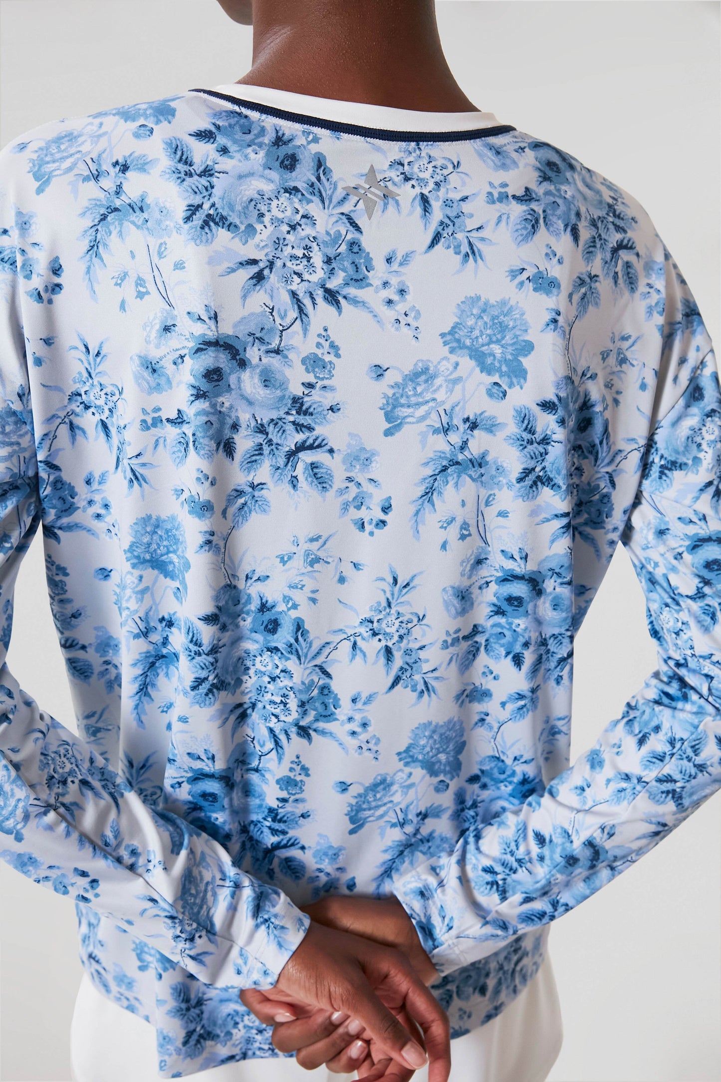 Blue Bouquet Long Sleeve Ryan Boyfriend Tee