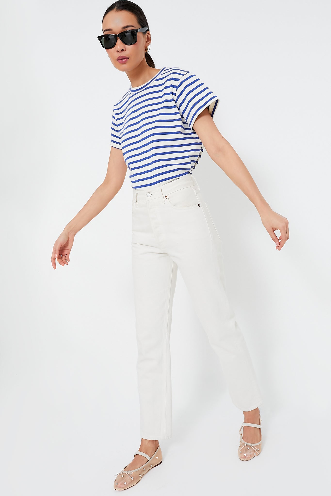 Blue Stripe Parker Classic Tee