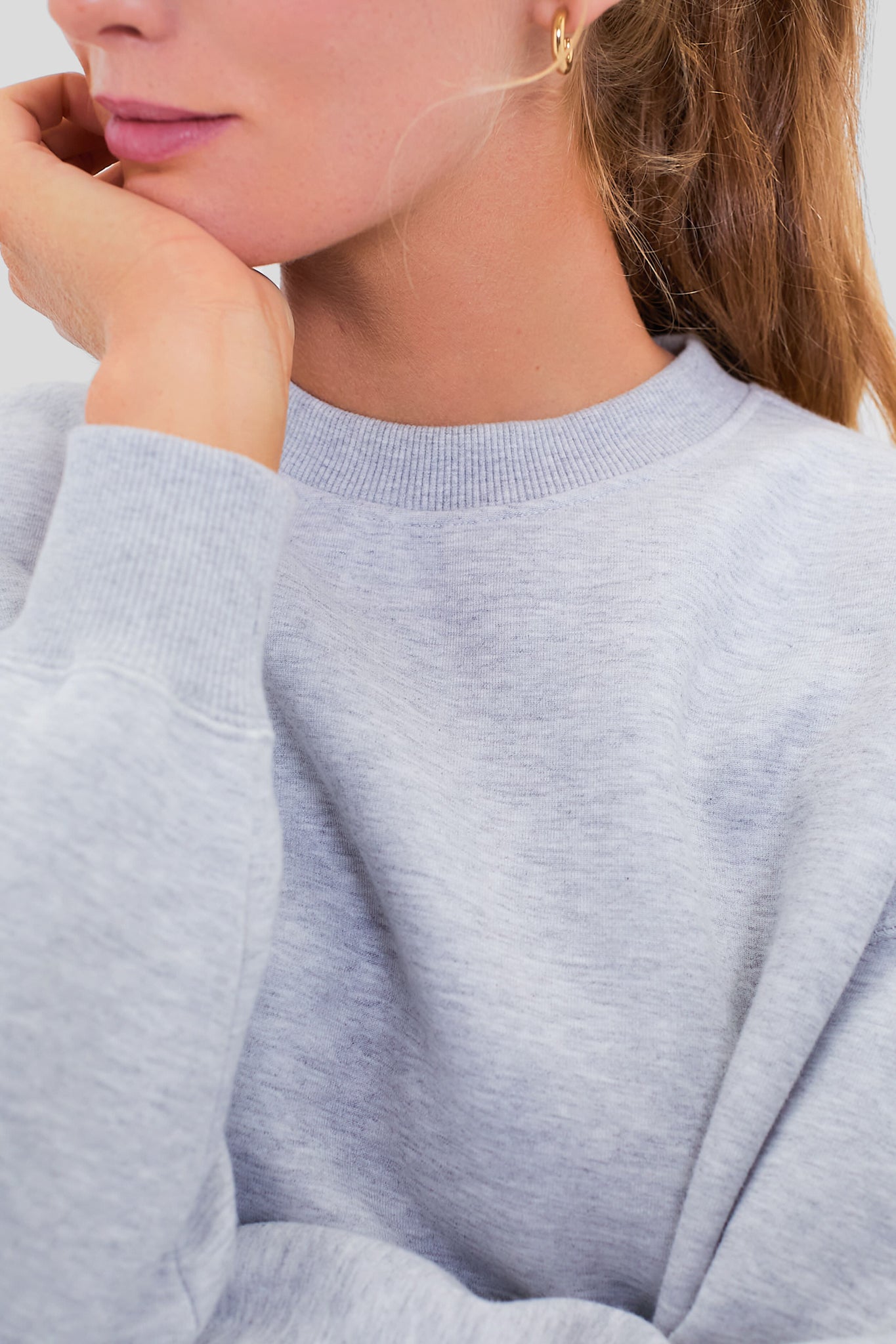 Heathered Gray Cropped Evans Pullover
