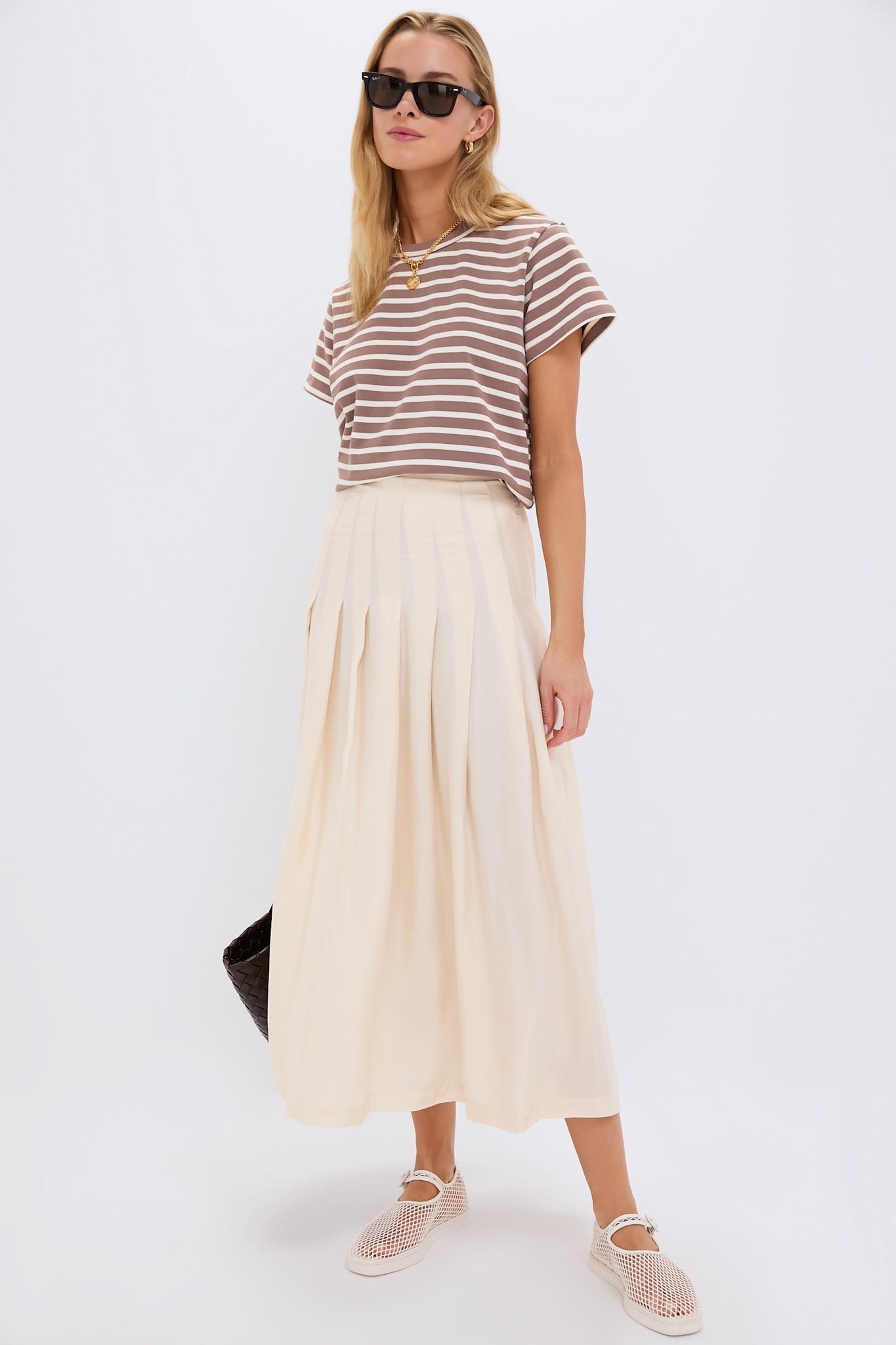 Mocha Stripe Parker Classic Tee