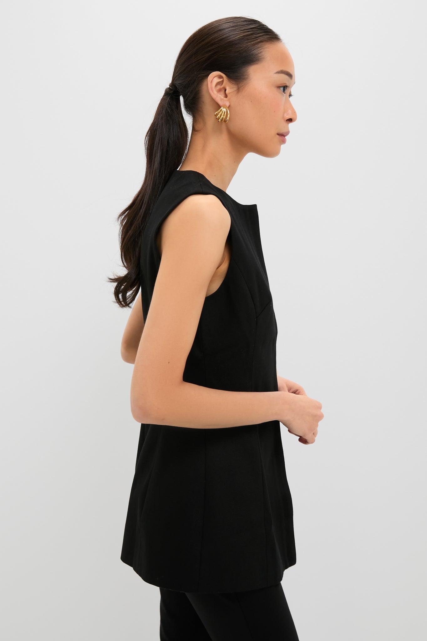 Black Rhoda Tunic Top