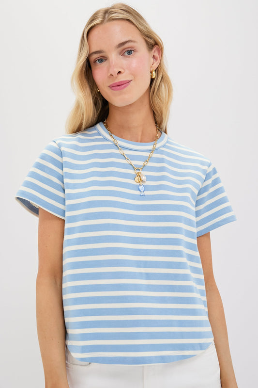 Light Blue Stripe Parker Classic Tee
