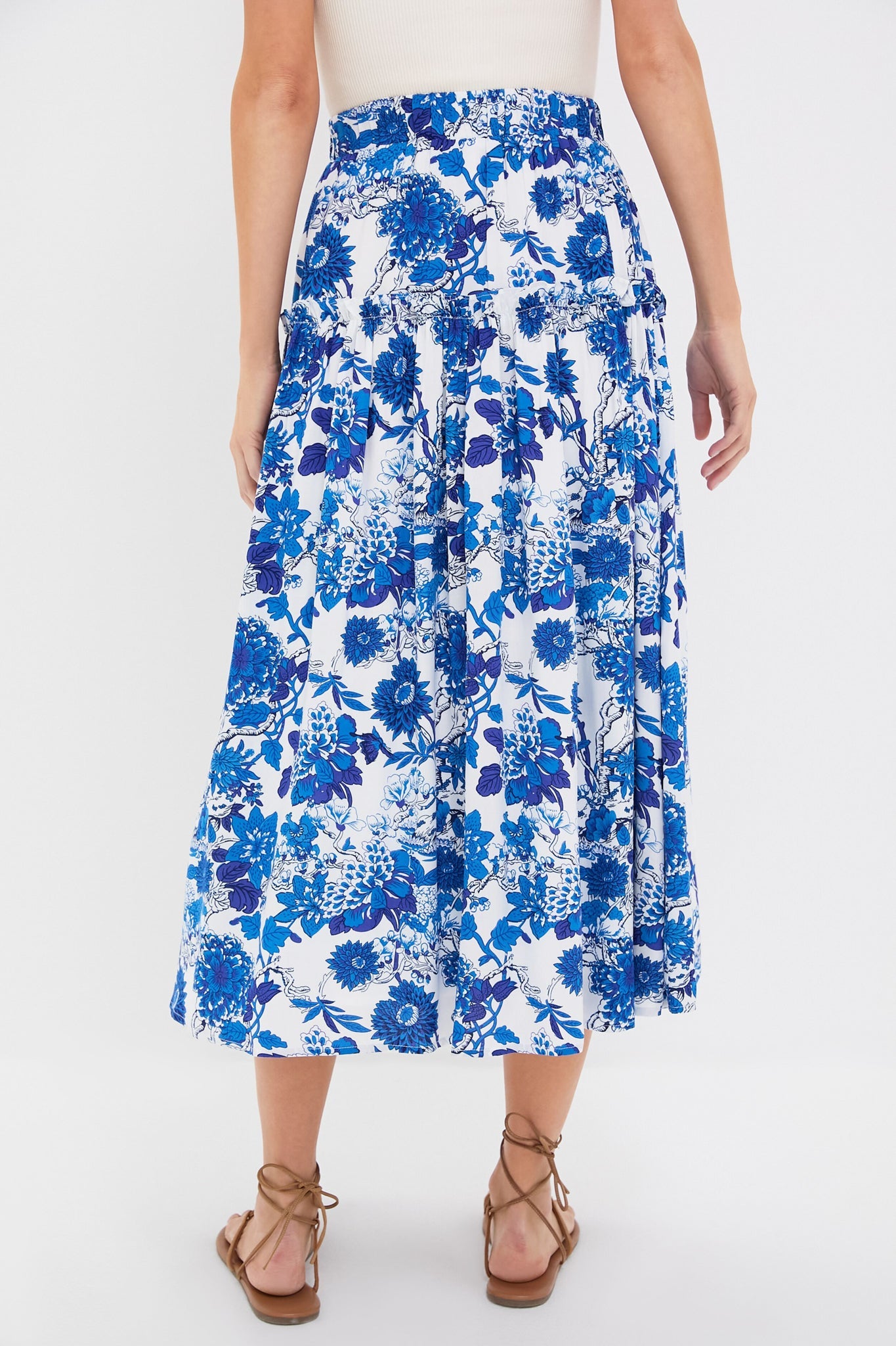 Indigo & Blue Floral Isla Maxi Skirt