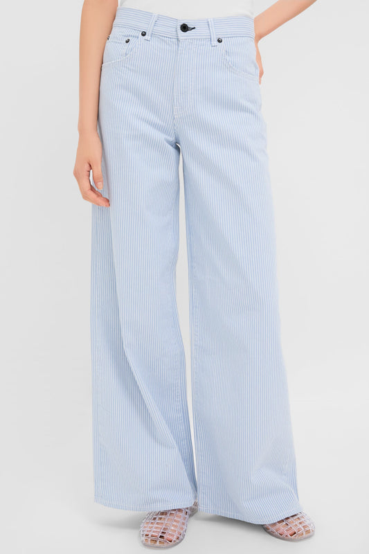 Blue Stripe Atomic Wide Leg