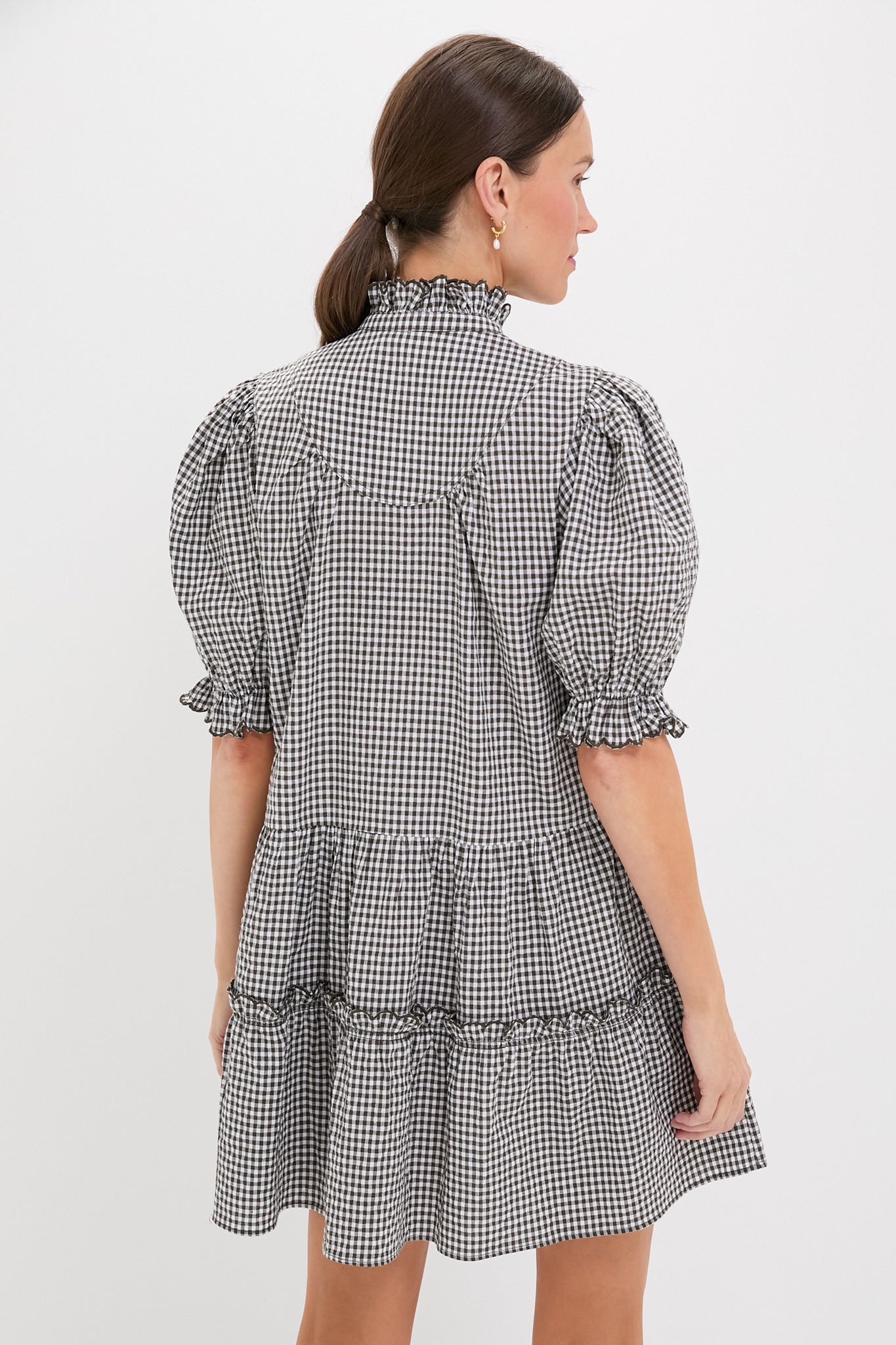 Green Gingham Mini Selena Dress