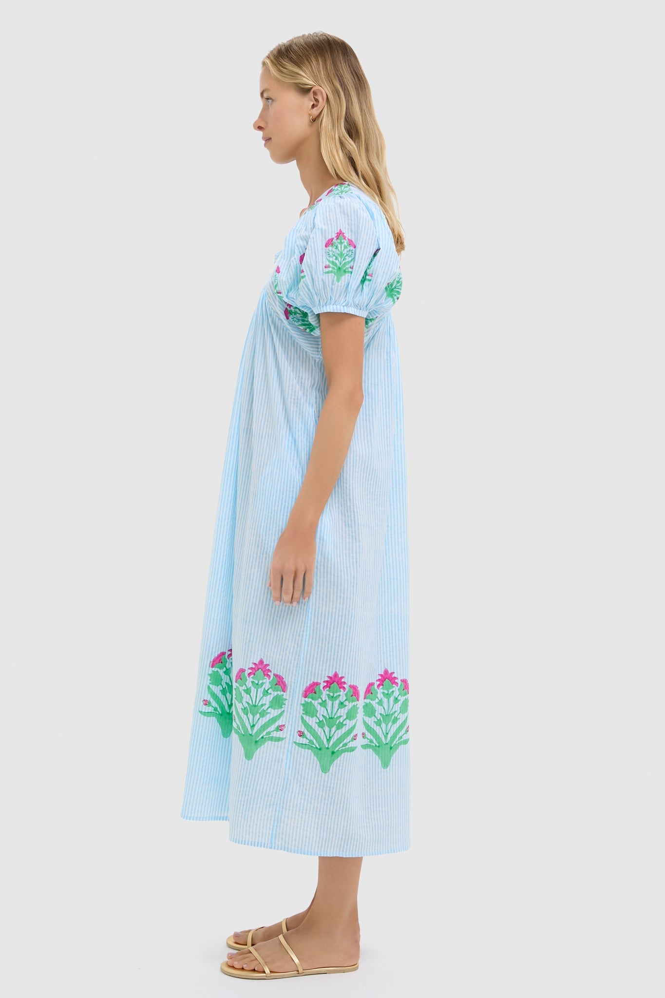 Palladio Garden on Thin Stripe Sai Dress