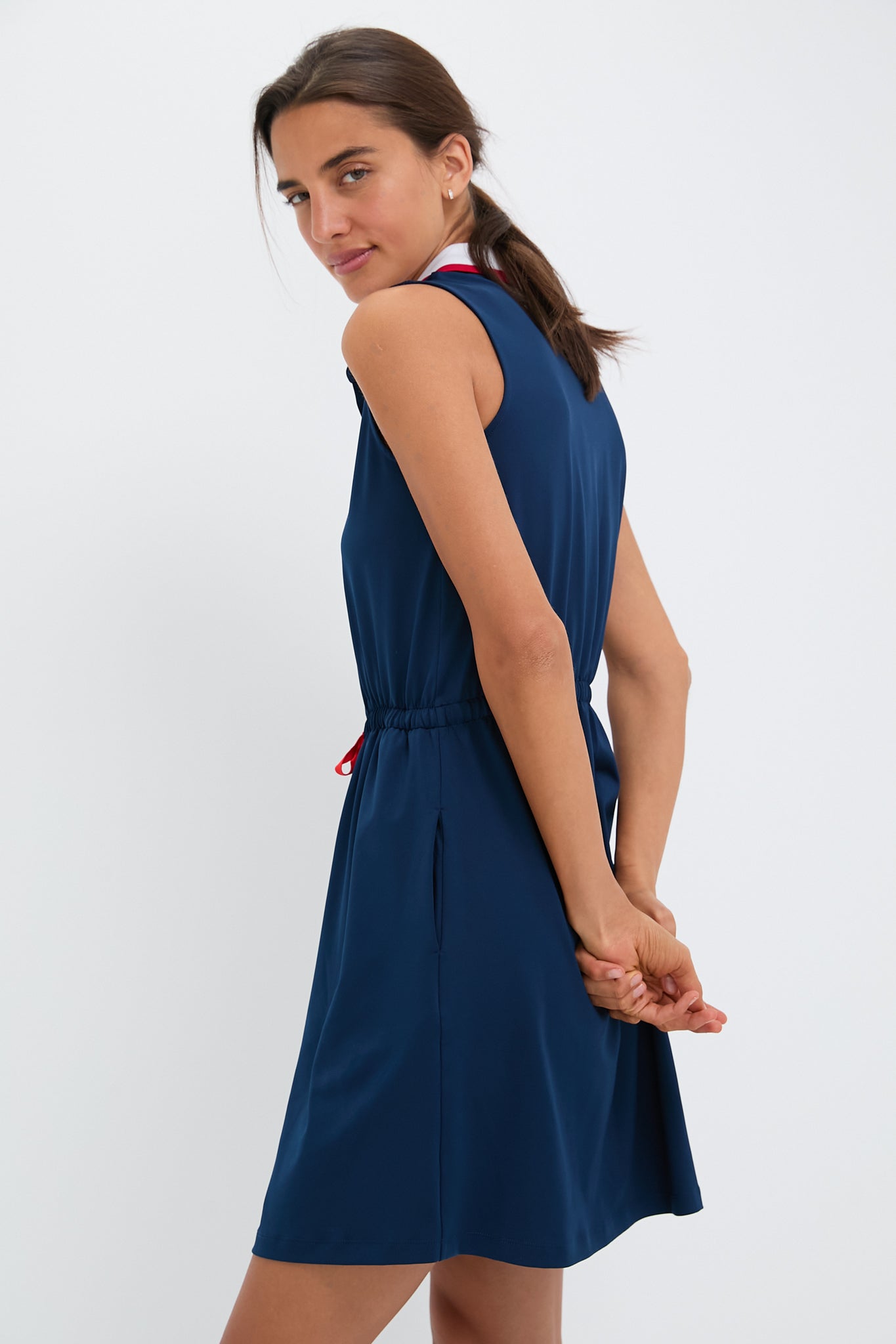 Navy Sleeveless Alcott Golf Dress
