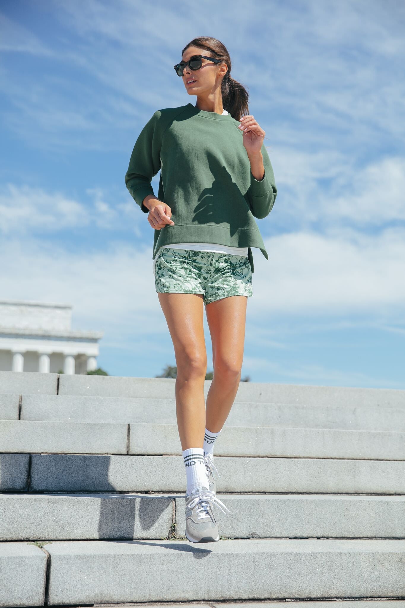 Green Bouquet Jane Tennis Short