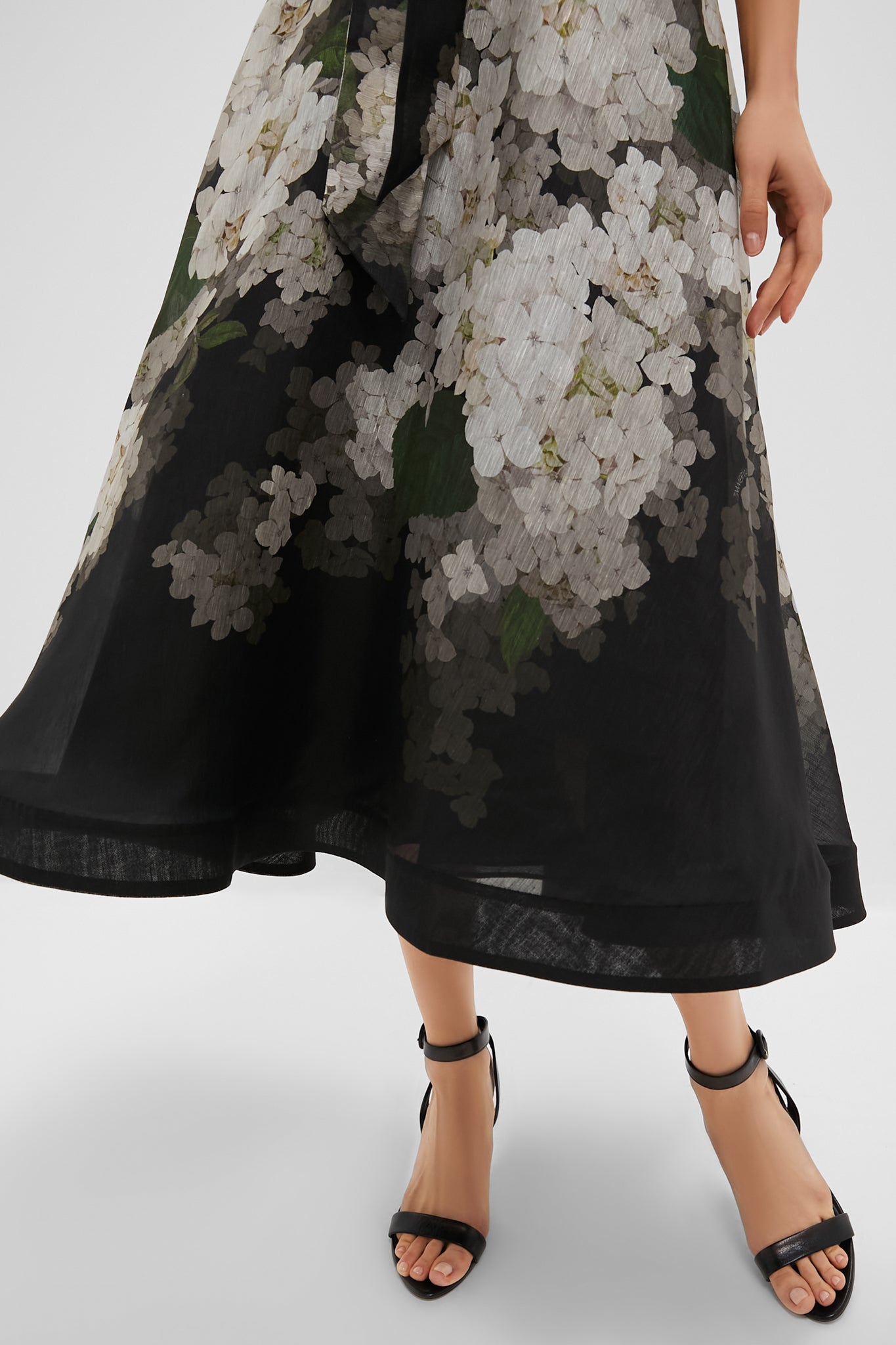 Black Hydrangea Balance Picnic Dress