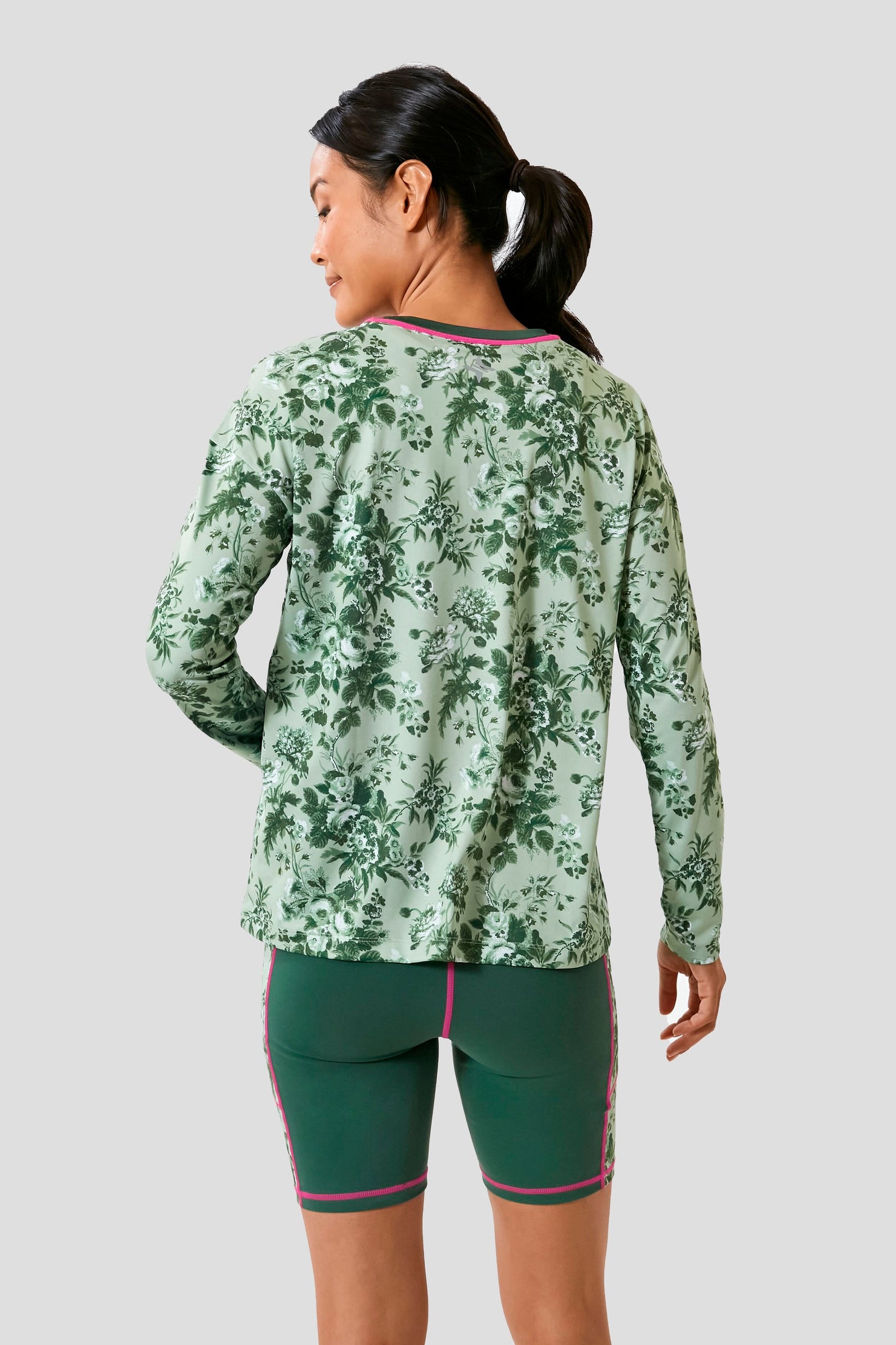 Green Bouquet Long Sleeve Ryan Boyfriend Tee