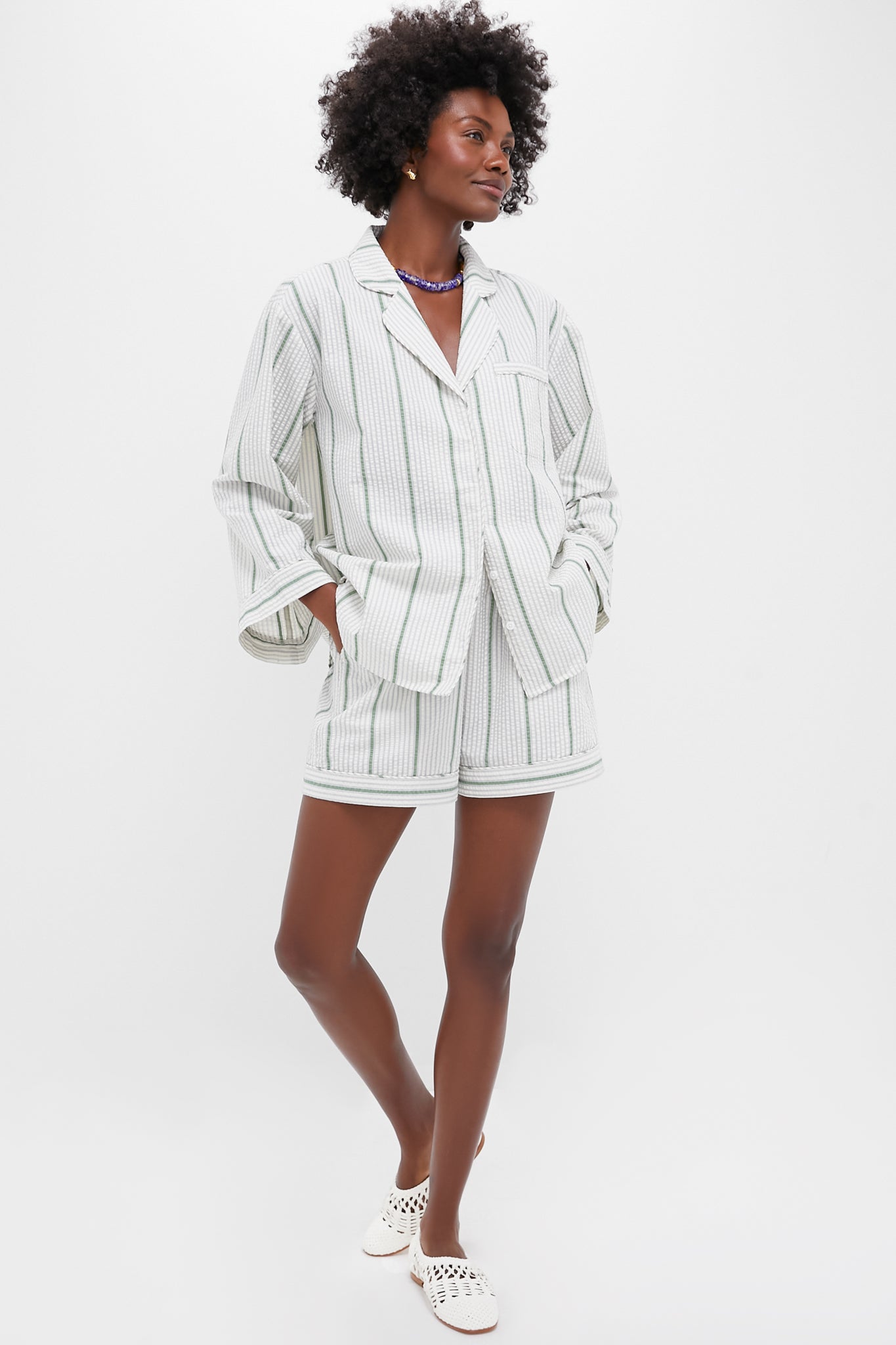 Mondego Stripe Seersucker Novah Short