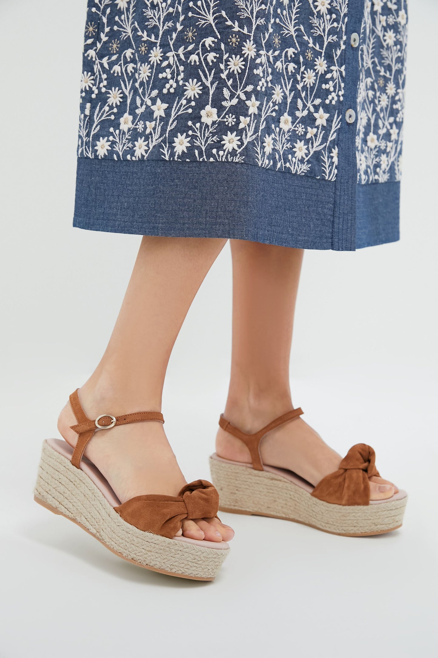 Caramel Suede Harlow Wedges