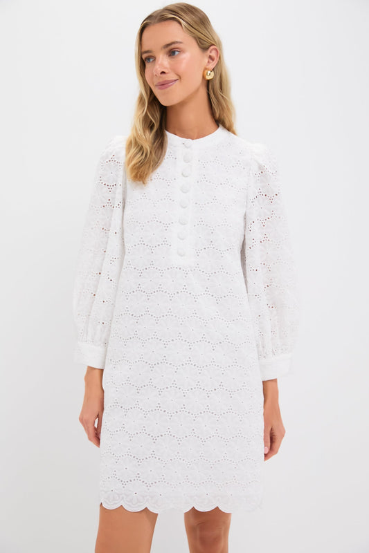 White Eyelet Samantha Dress