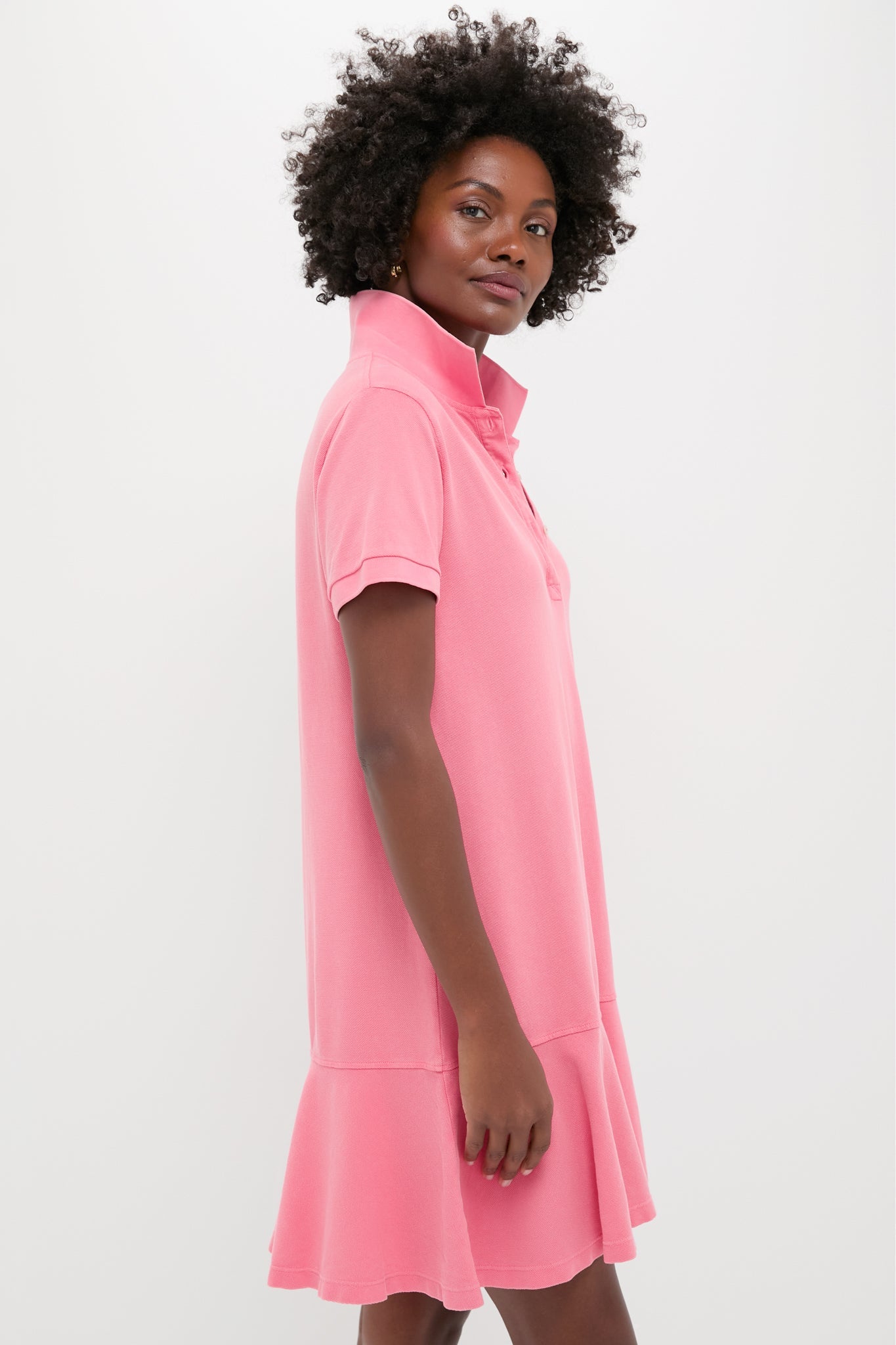 Hot Pink Pique May Polo Dress