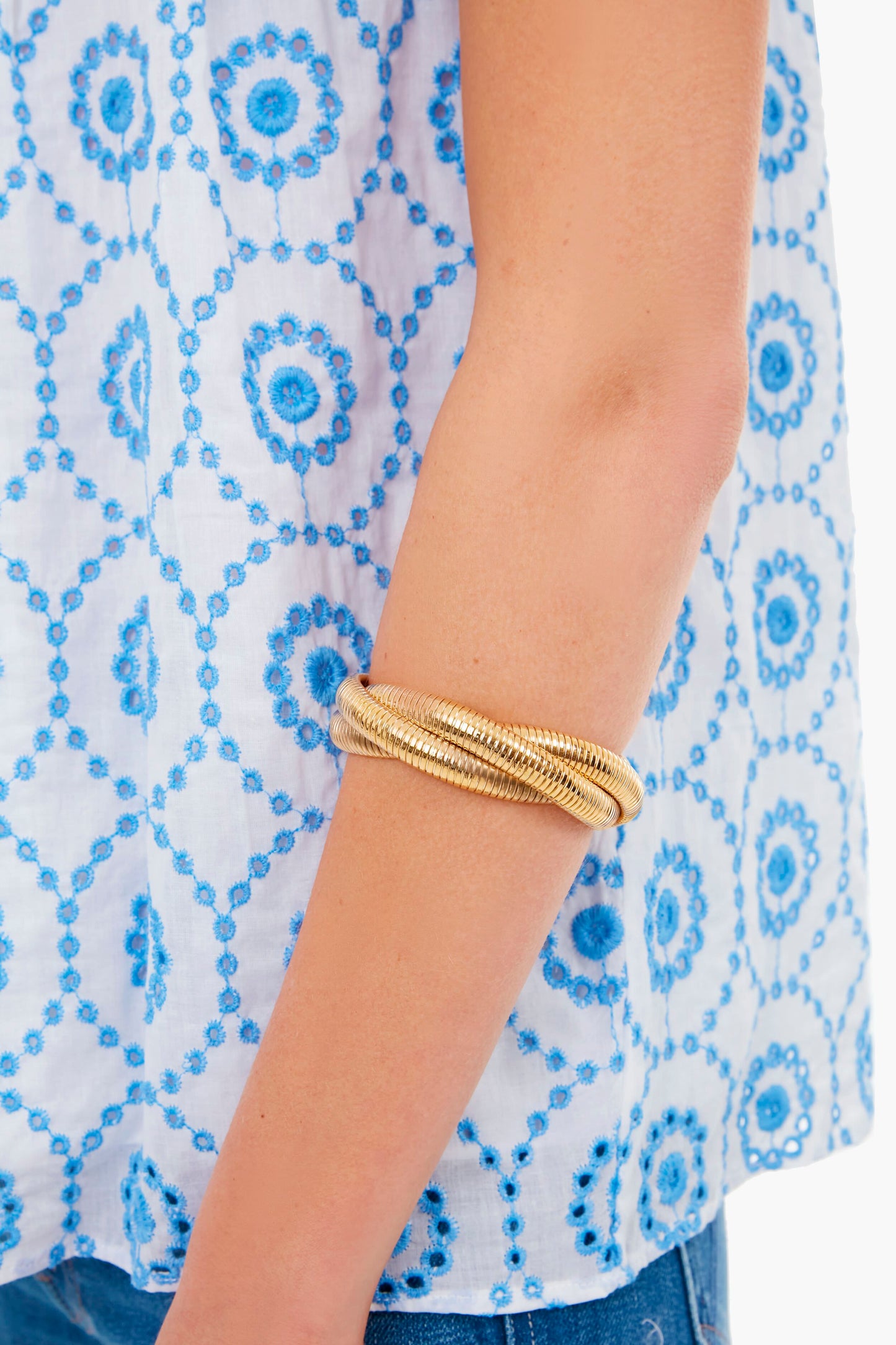 Triple Twisted Gold Cobra Bracelet