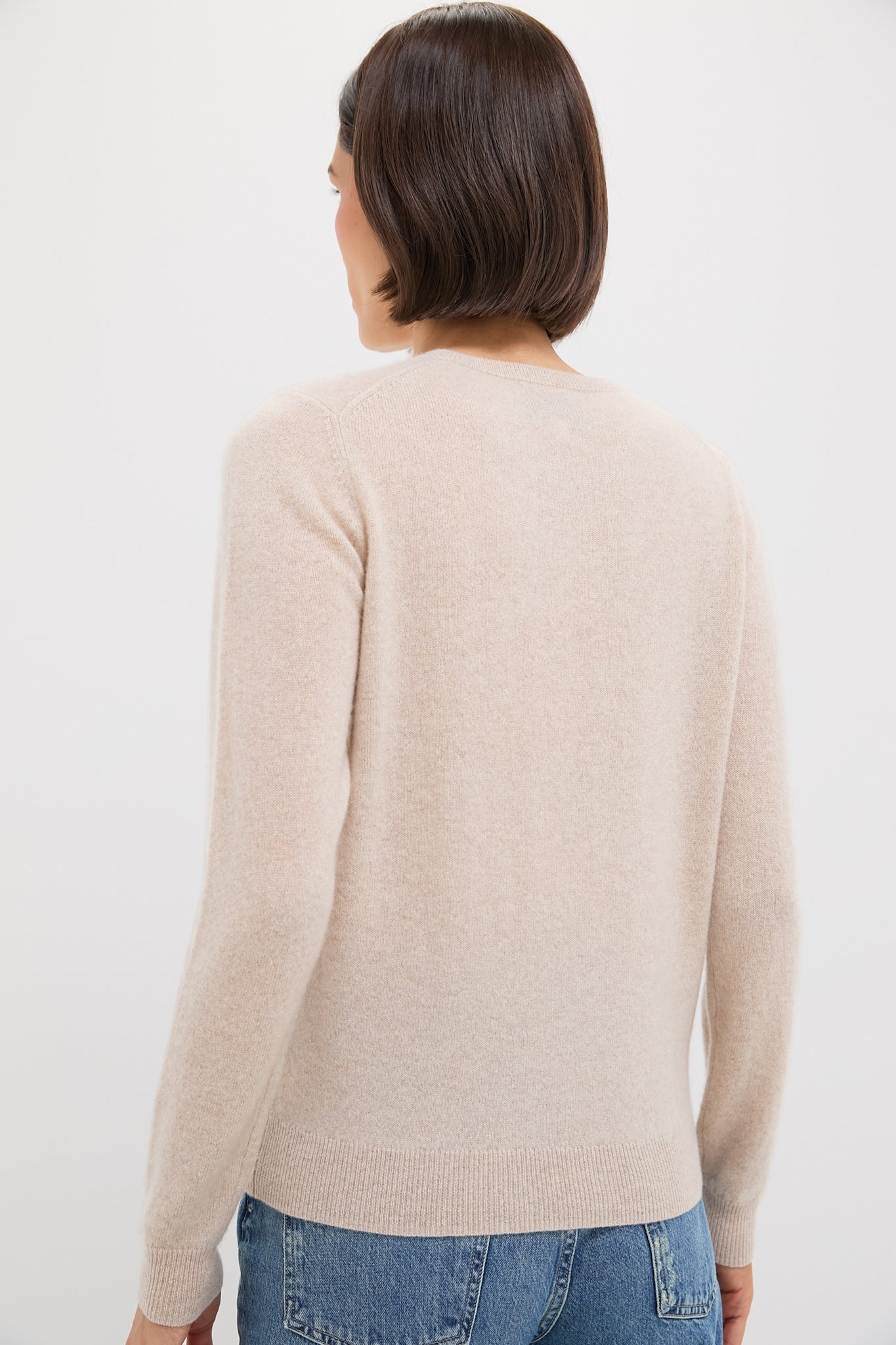 Sandstone Cashmere Crewneck Sweater