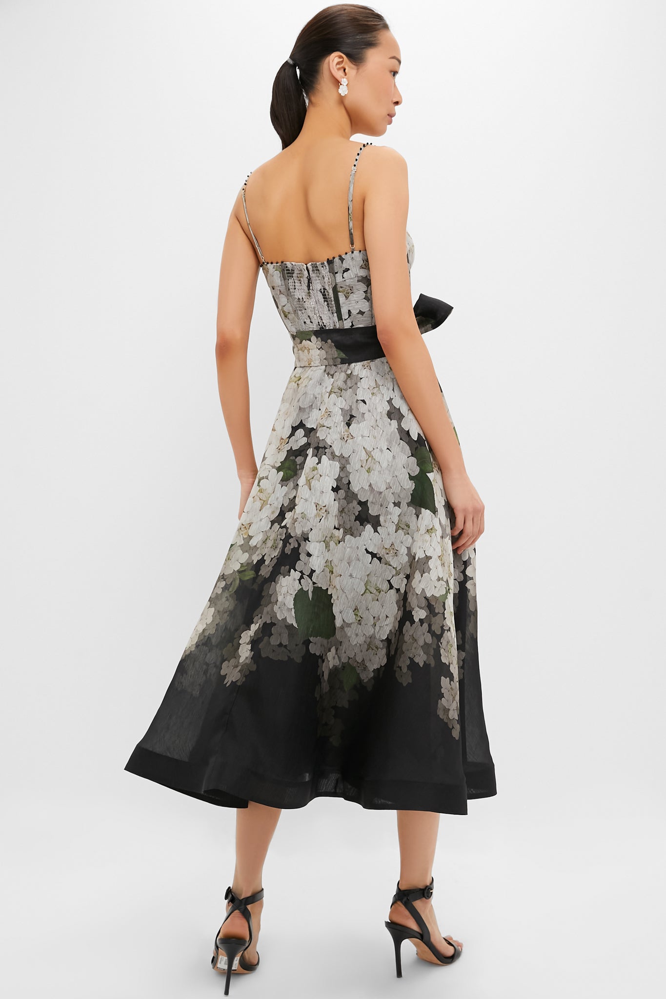 Black Hydrangea Balance Picnic Dress