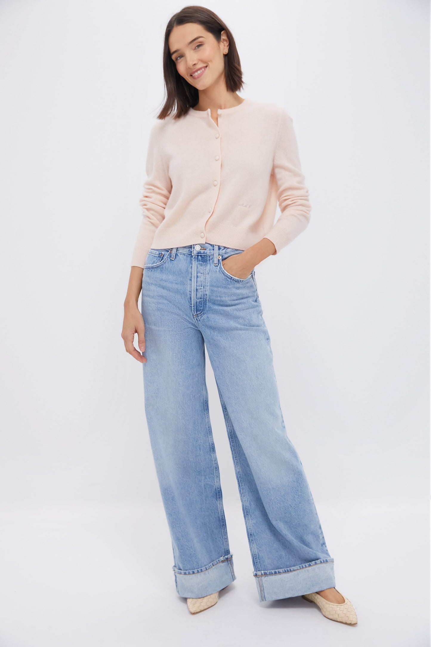 Light Latte Damaria Flats
