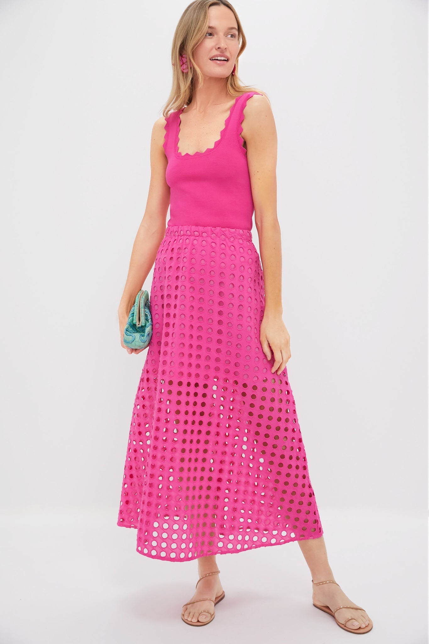 Hot Pink Ric Rac Compression Tank