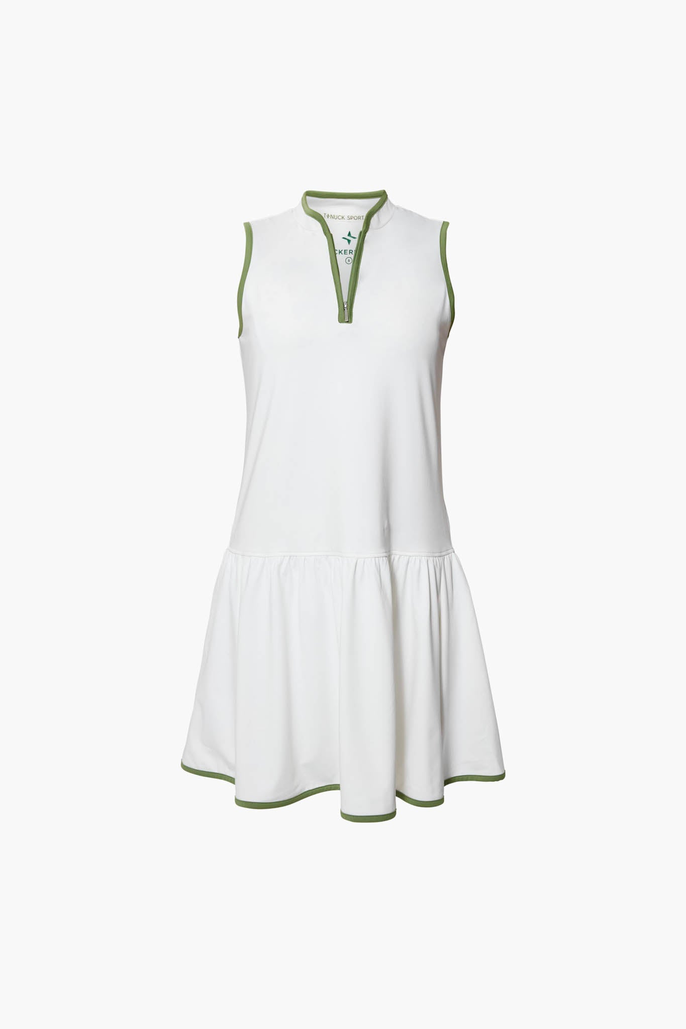 White and French Quarter Zip Emma Tennis Dress