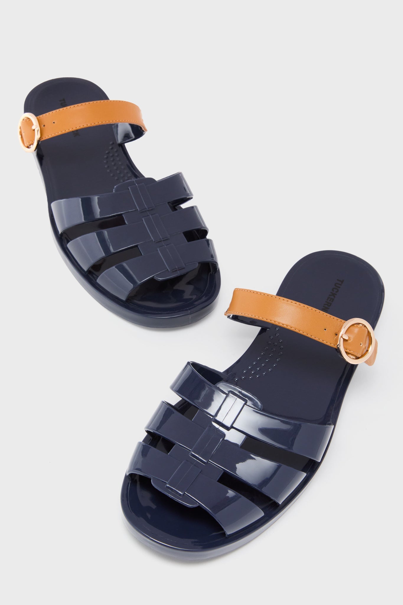 Navy Riley Jelly Sandals