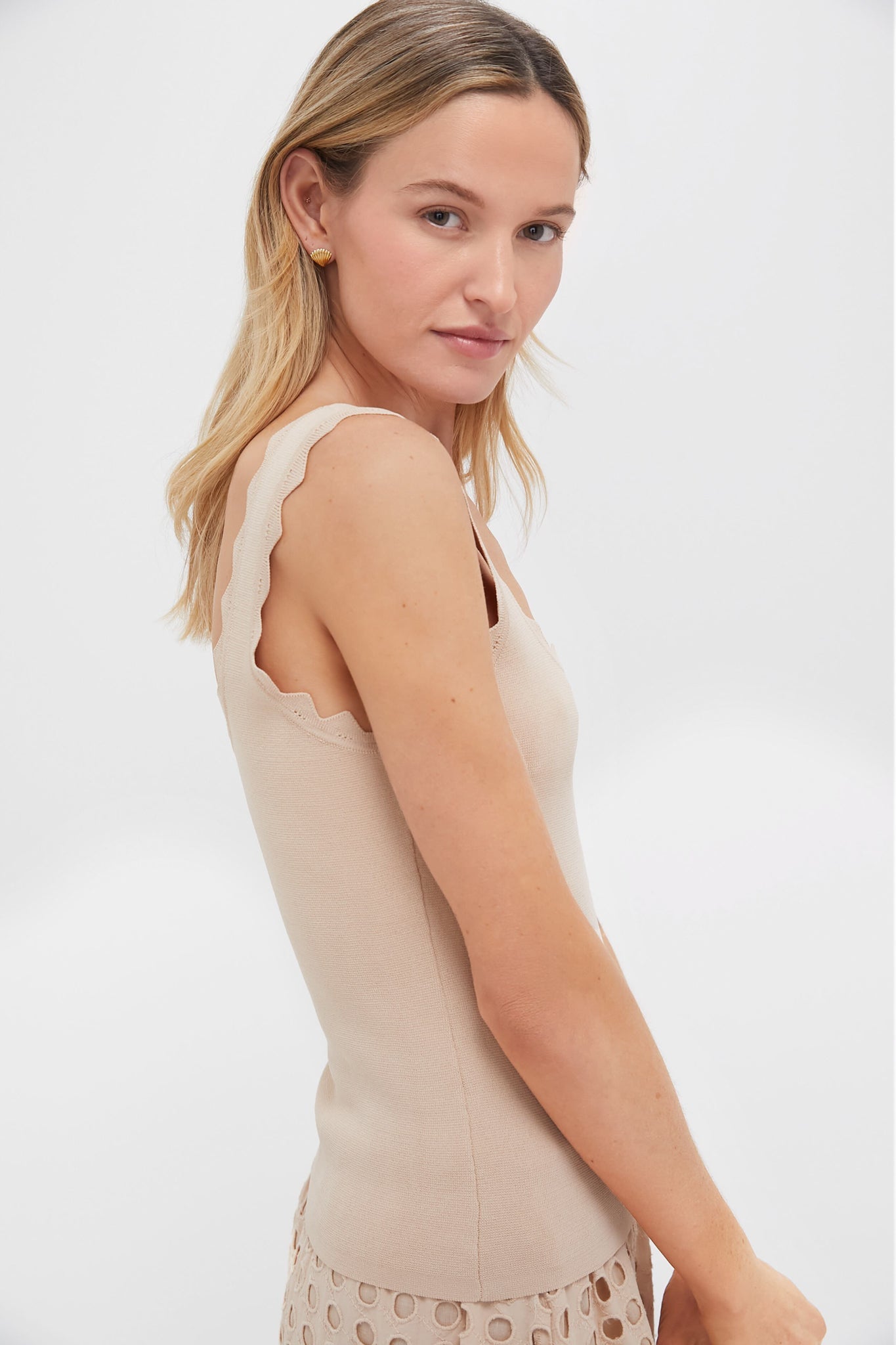 Tan Ric Rac Compression Tank