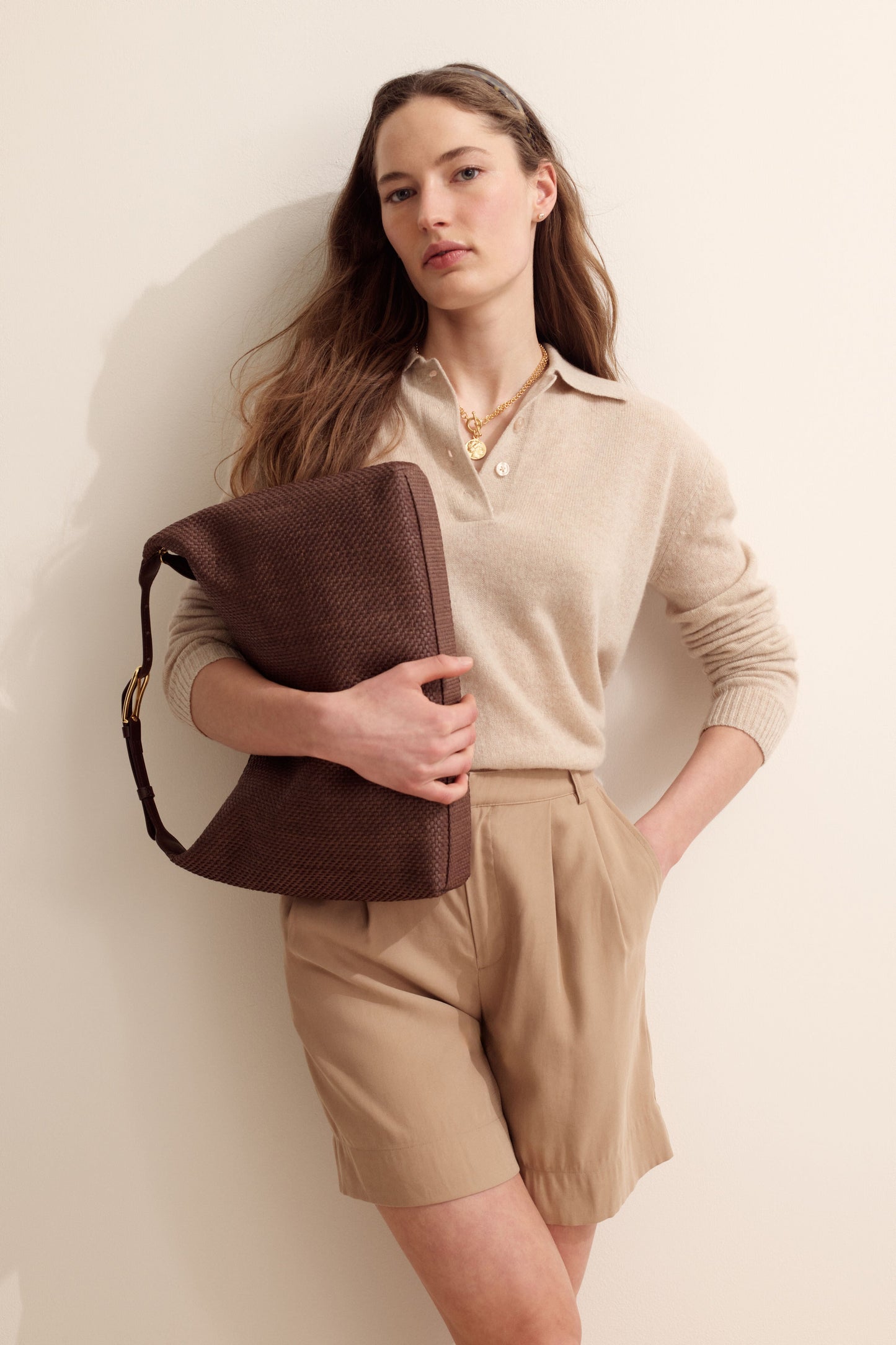 Khaki Pleated Felix Shorts