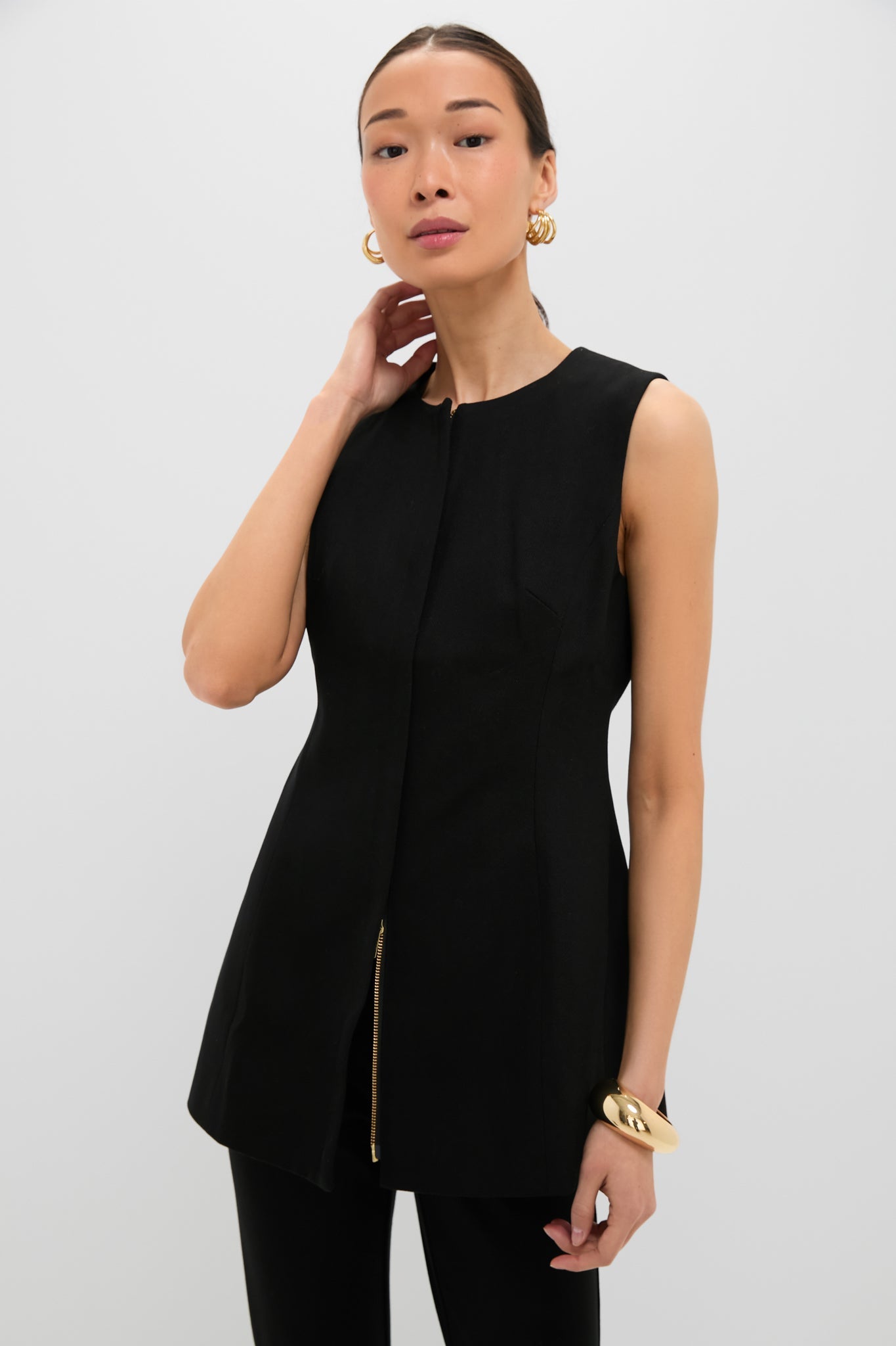 Black Rhoda Tunic Top