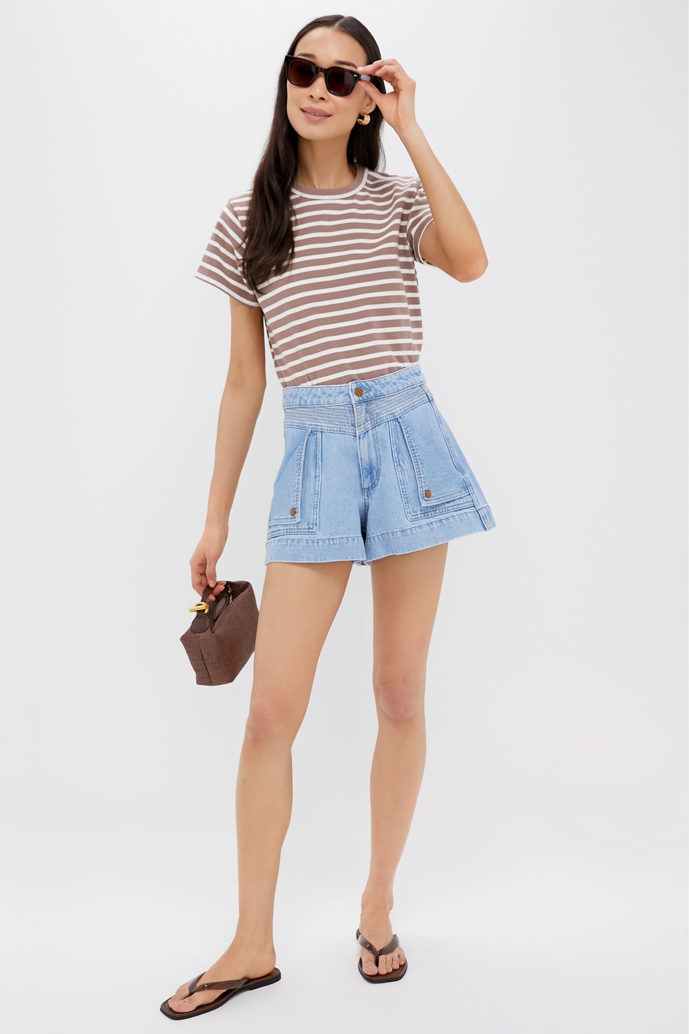 Stonewash Celene Denim Shorts