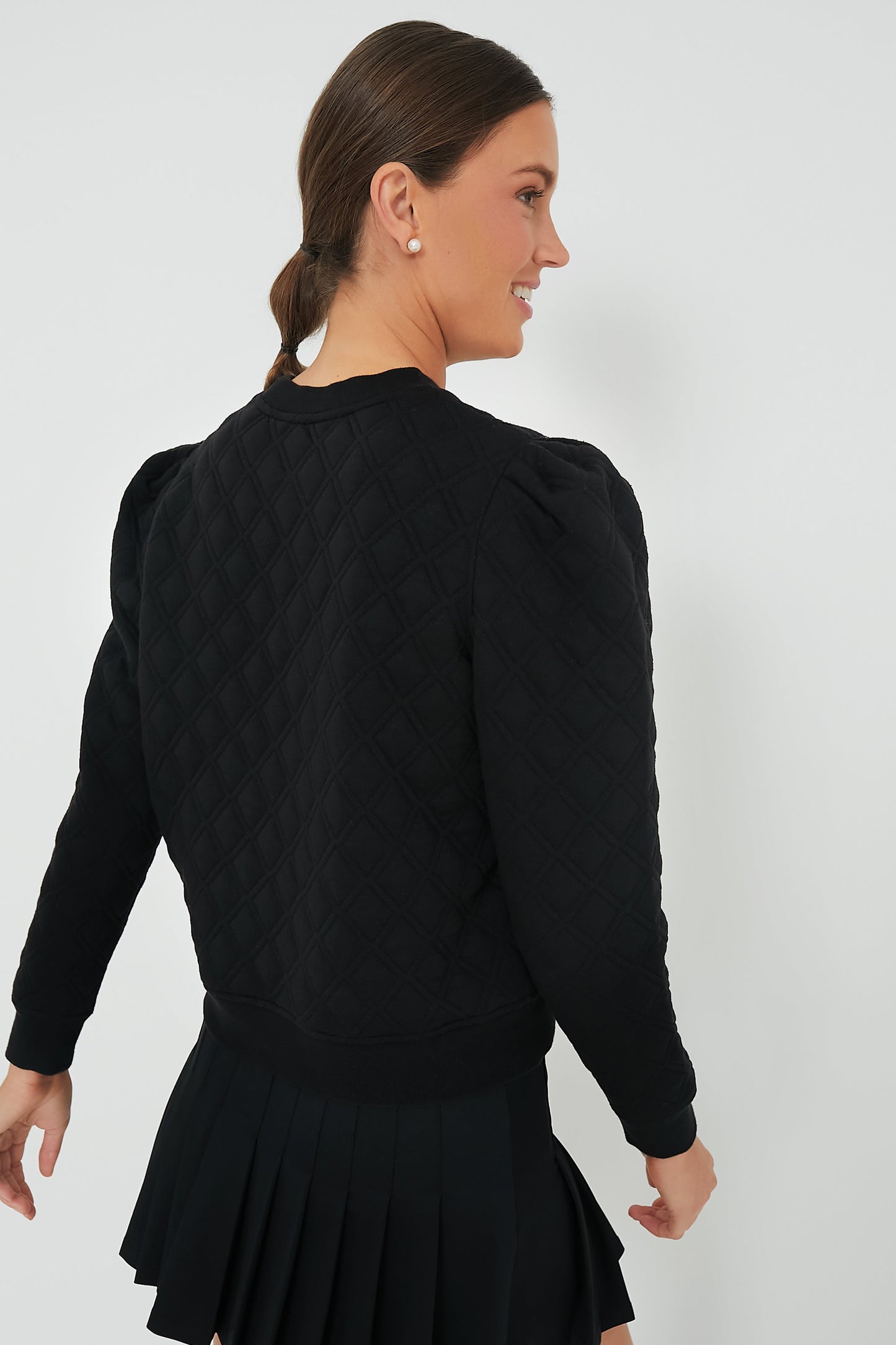 Black Puff Sleeve Campbell Pullover