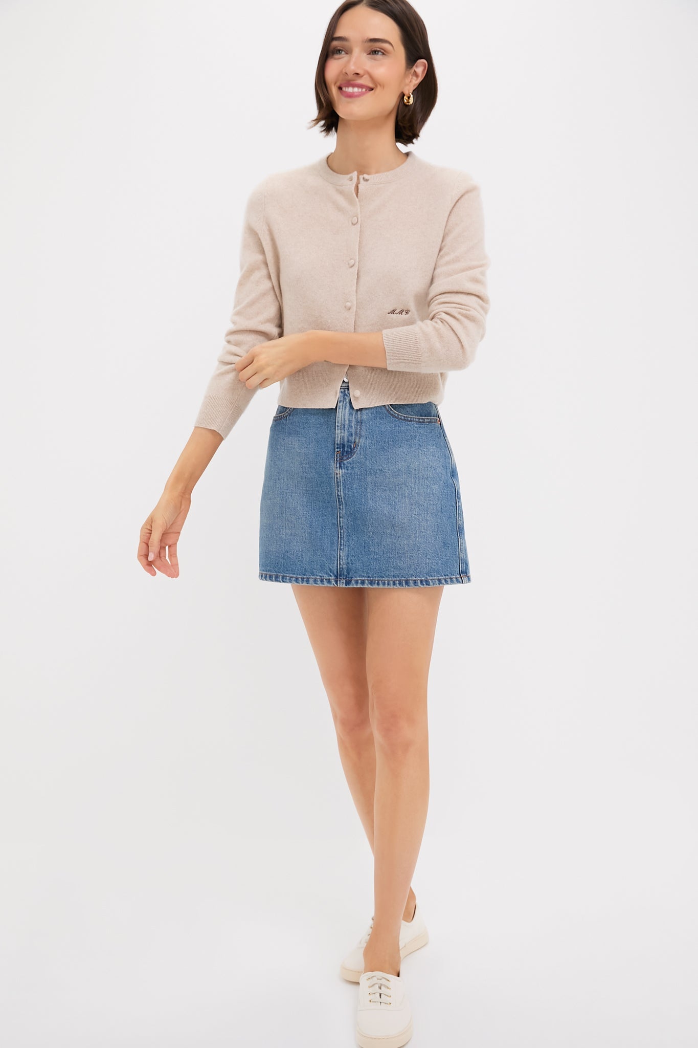 Sandstone Cashmere Riley Cardigan