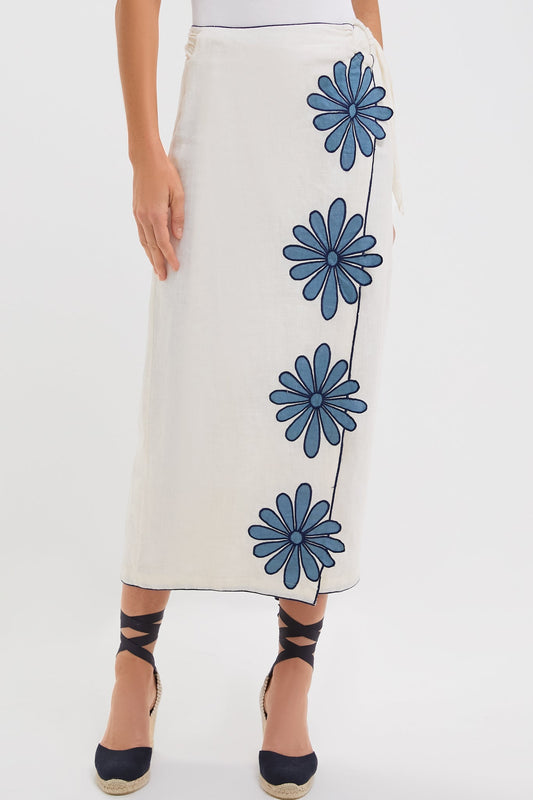 Ivory Flowers Loren Skirt