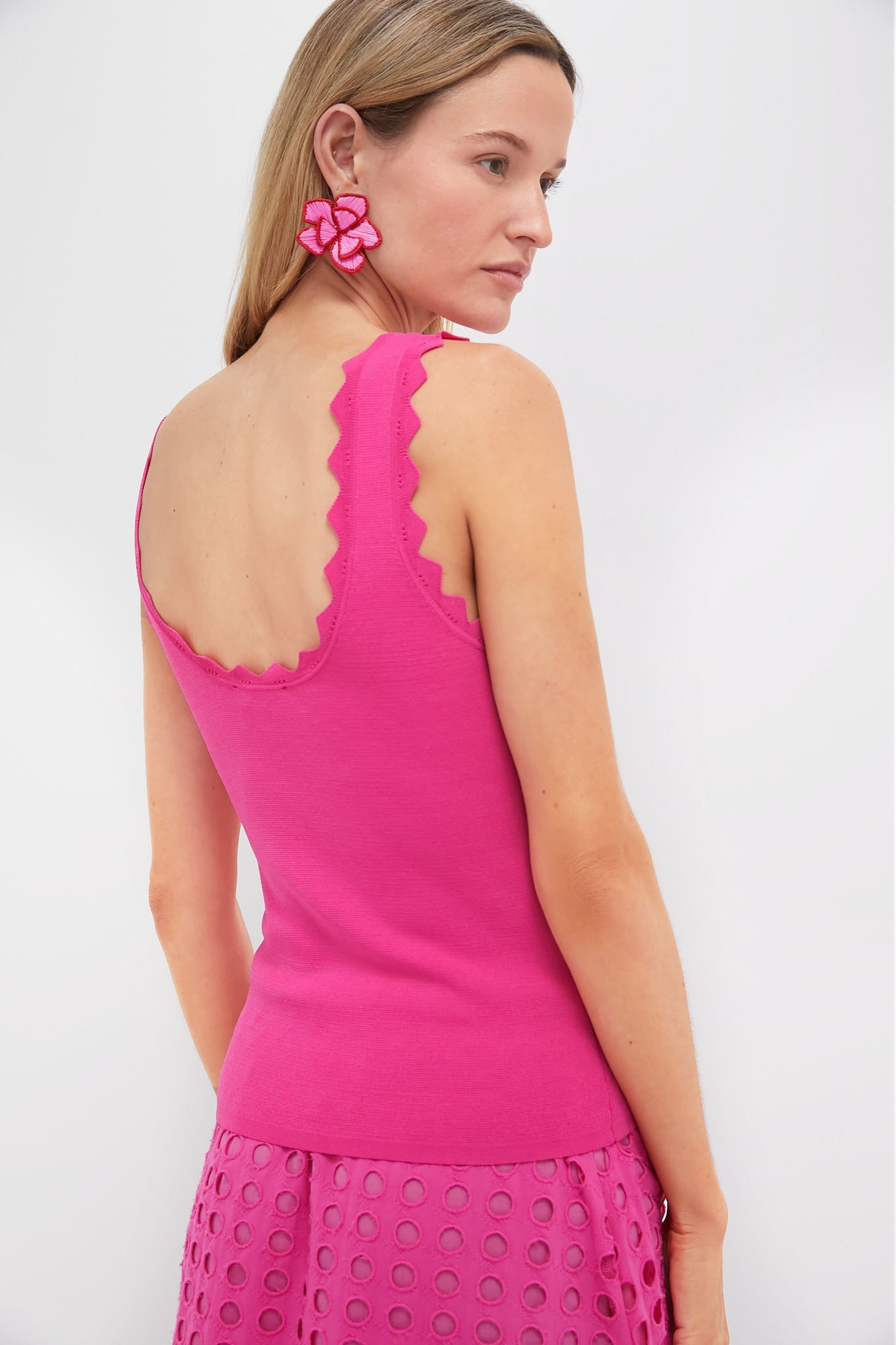 Hot Pink Ric Rac Compression Tank