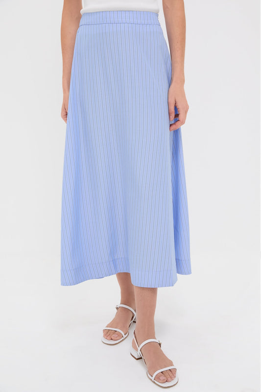 Cornflower Blue Stripe Evelyn Skirt