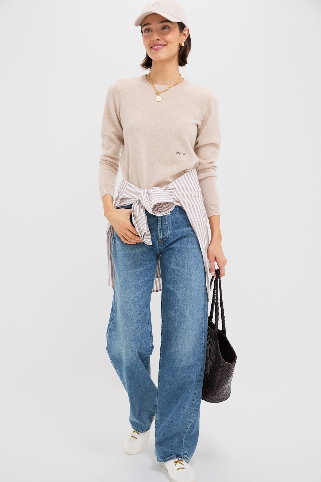 Sandstone Cashmere Crewneck Sweater