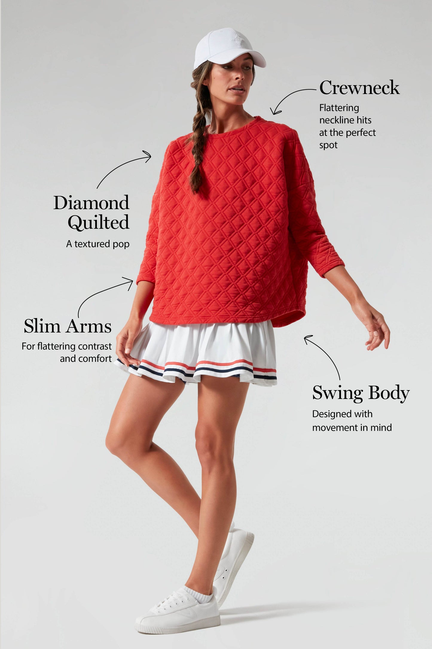 Red Ally Swing Sweatshirt