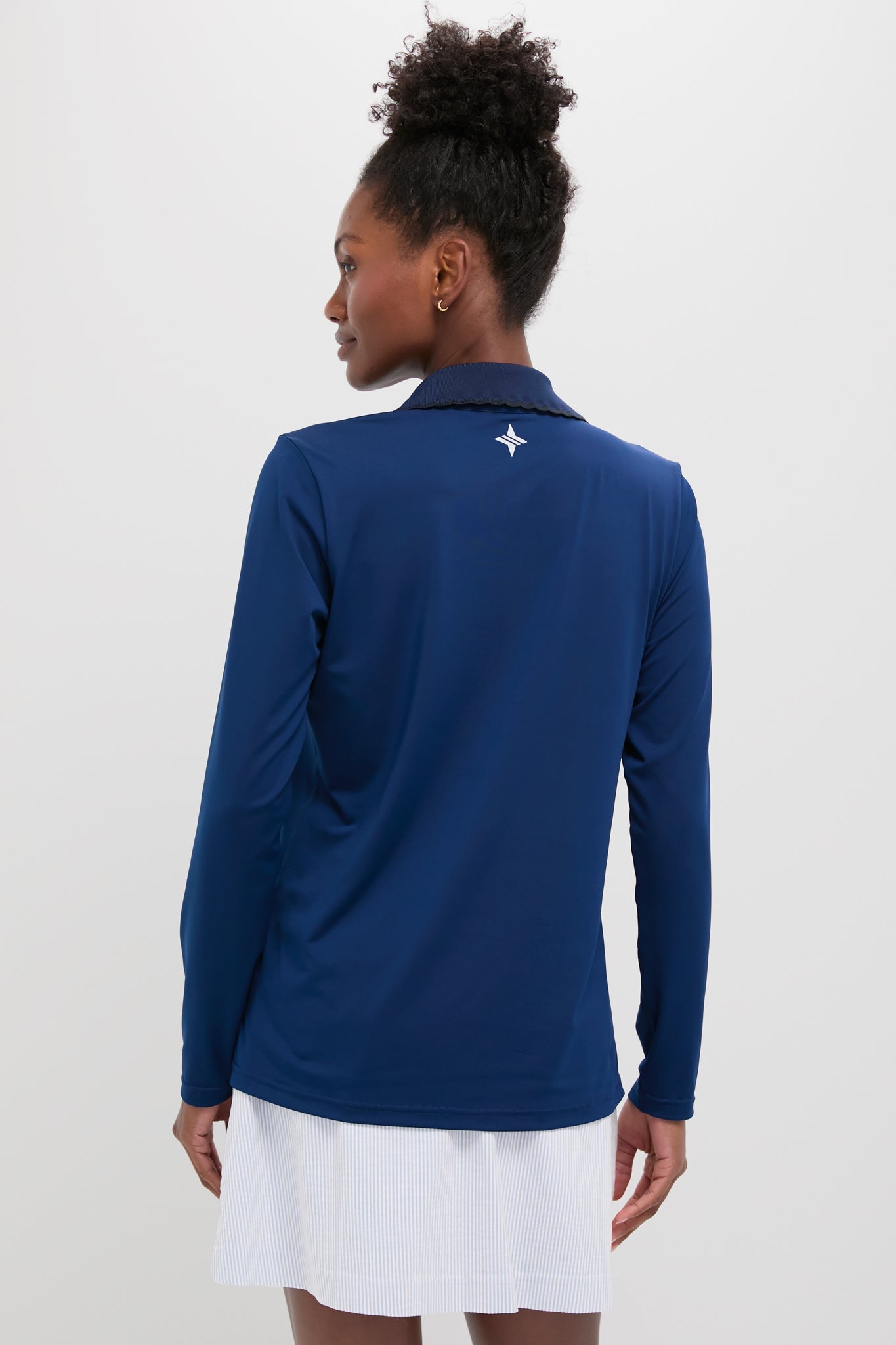 Navy Long Sleeve Caroline Polo