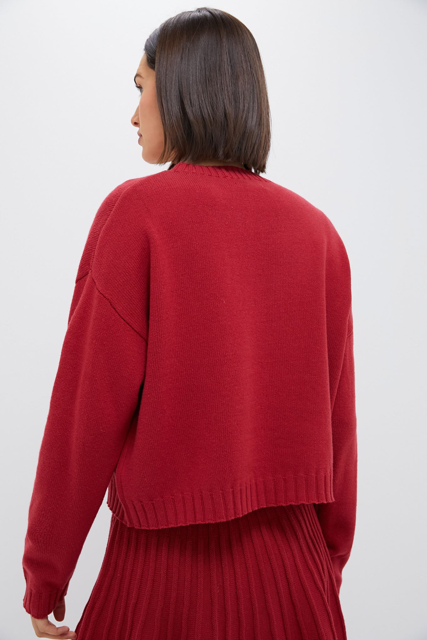 Red Knit Milly Crewneck Sweater