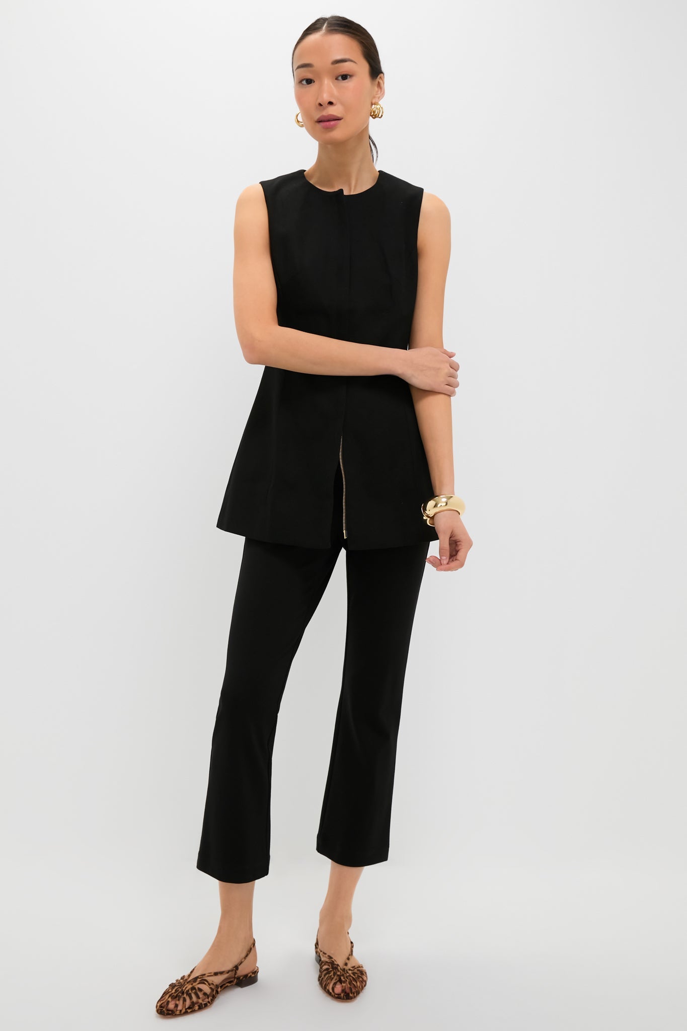Black Rhoda Tunic Top