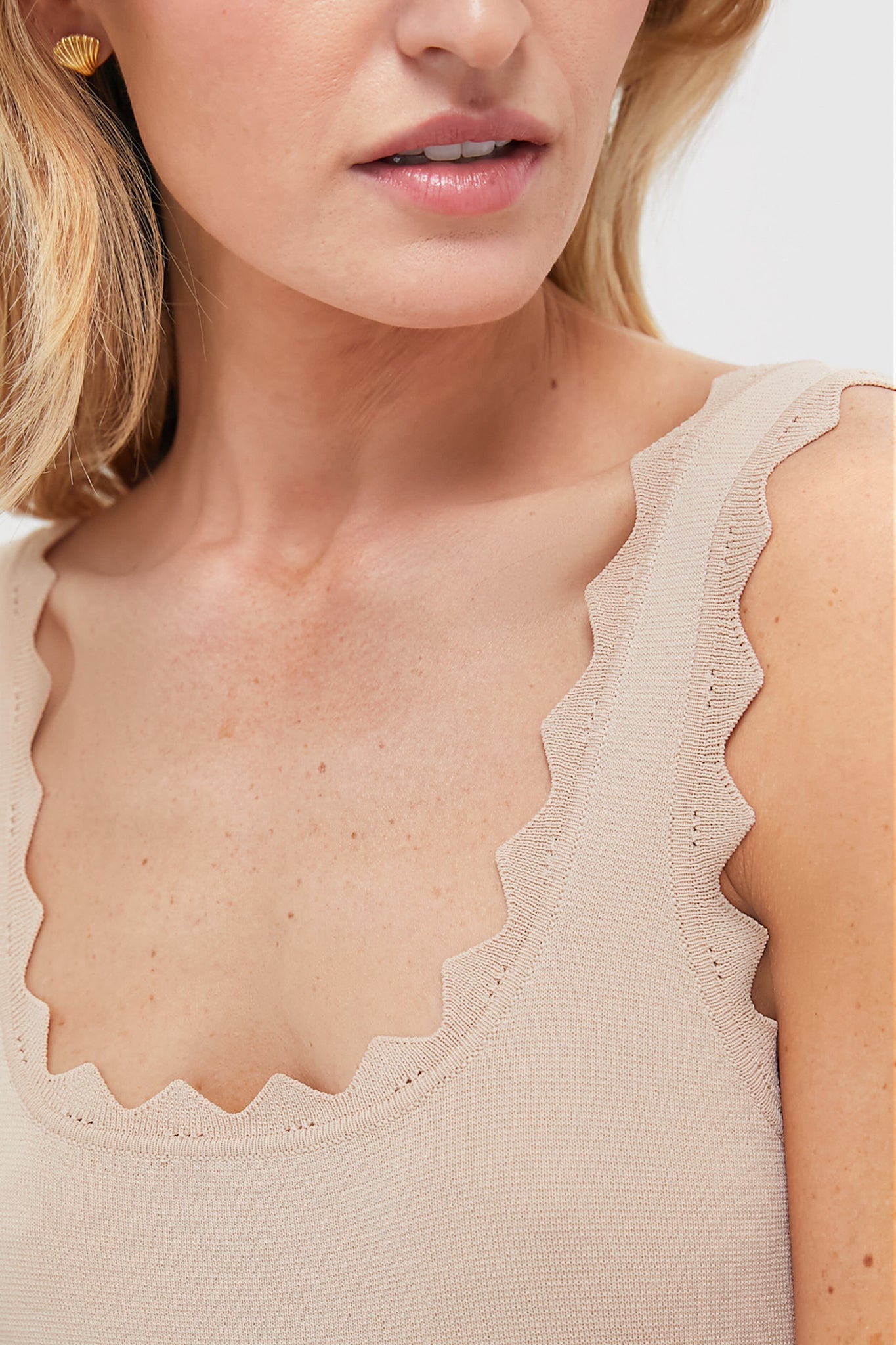 Tan Ric Rac Compression Tank