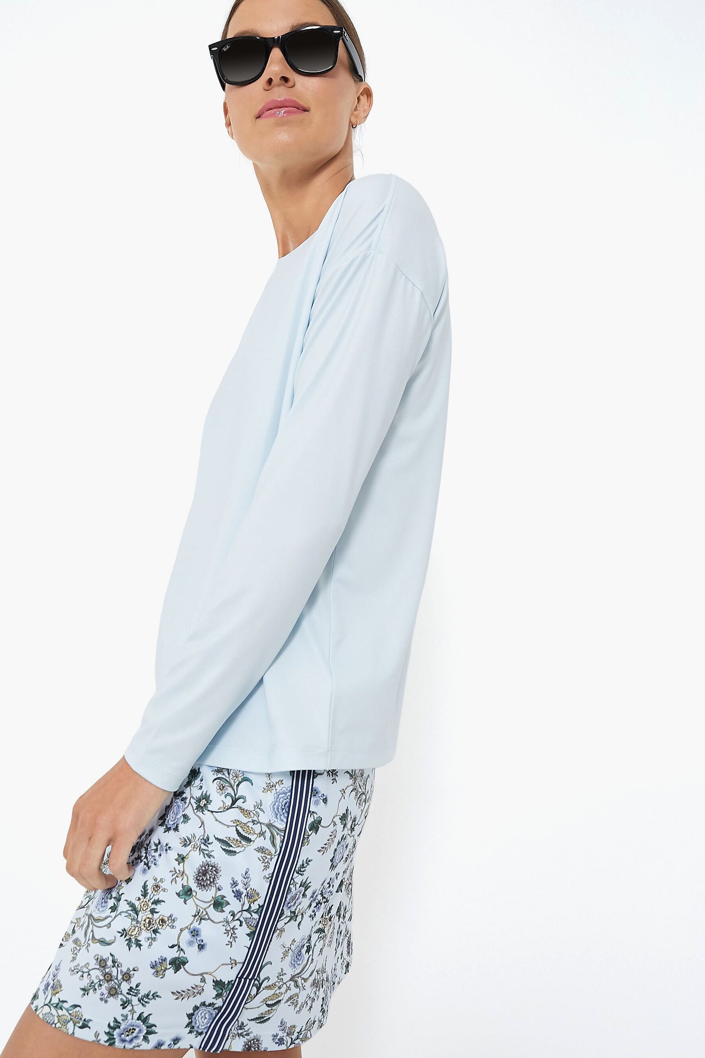 Light Blue Long Sleeve Ryan Boyfriend Tee