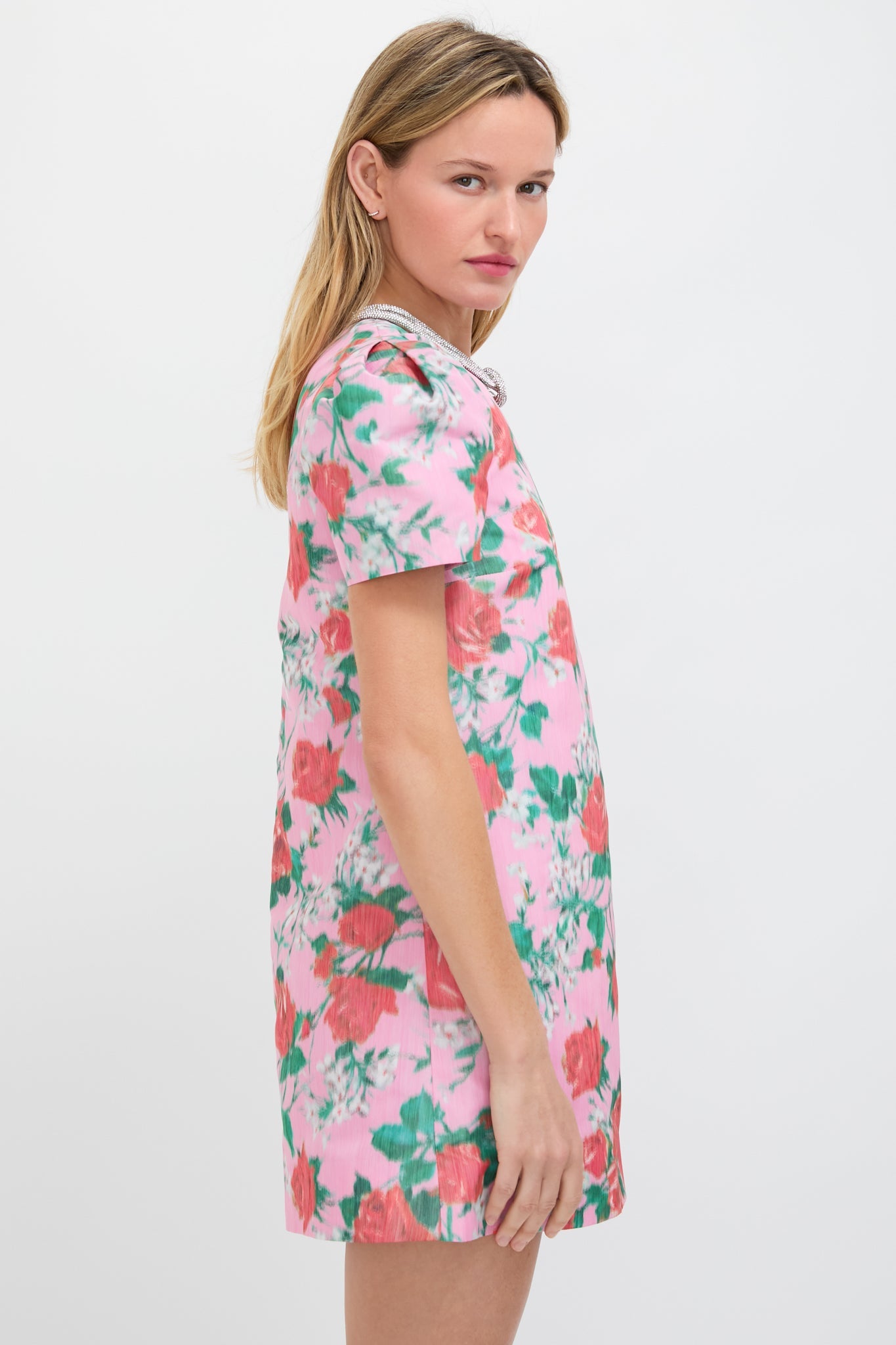 Rose Rosetta Taffeta Dress