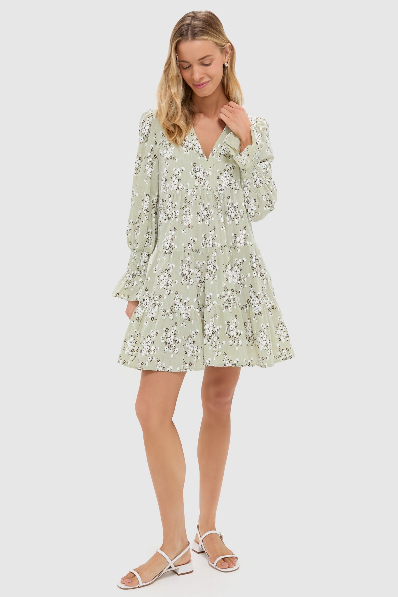 Green Ditsy Floral Kenzo Dress