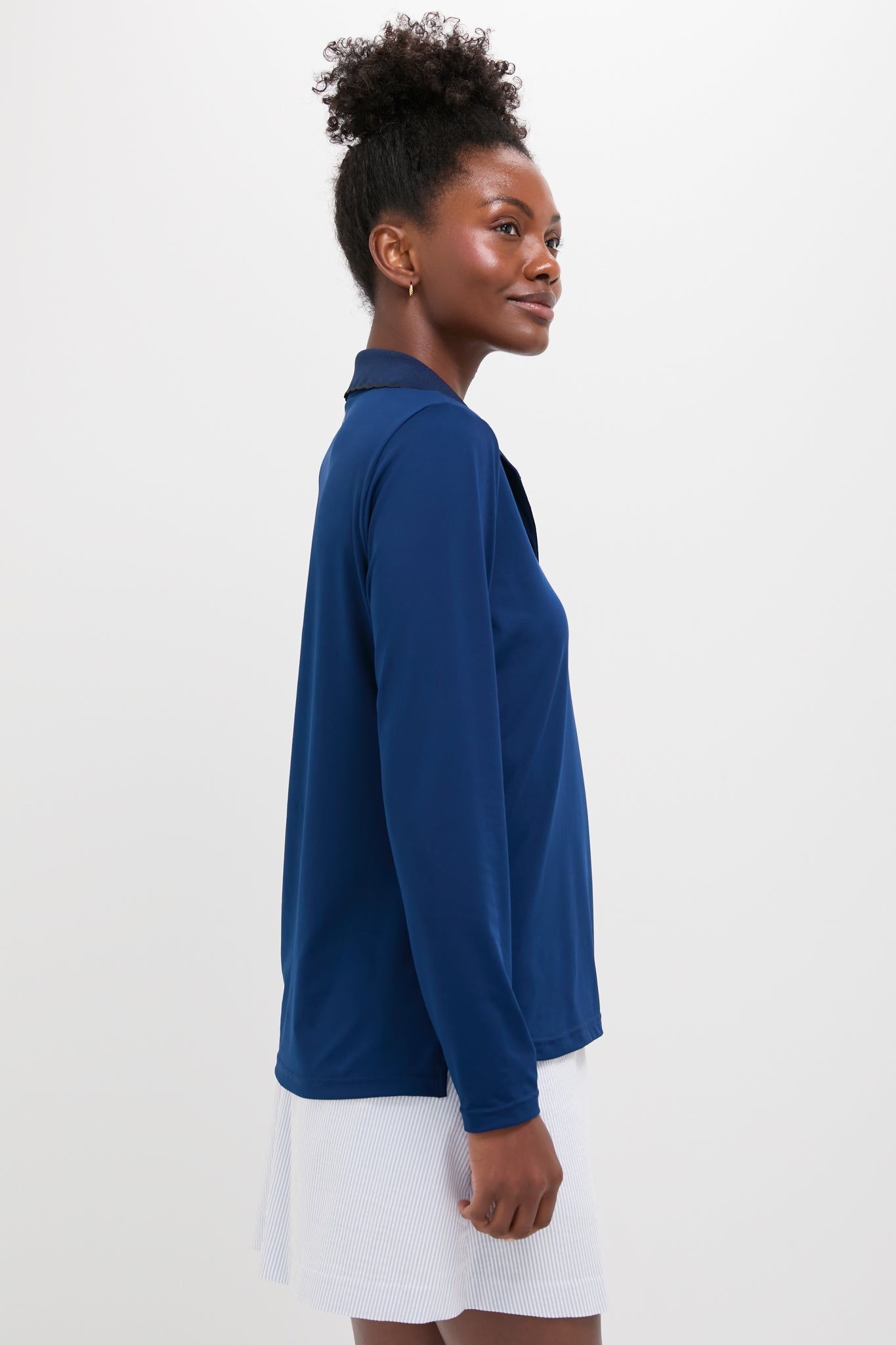 Navy Long Sleeve Caroline Polo