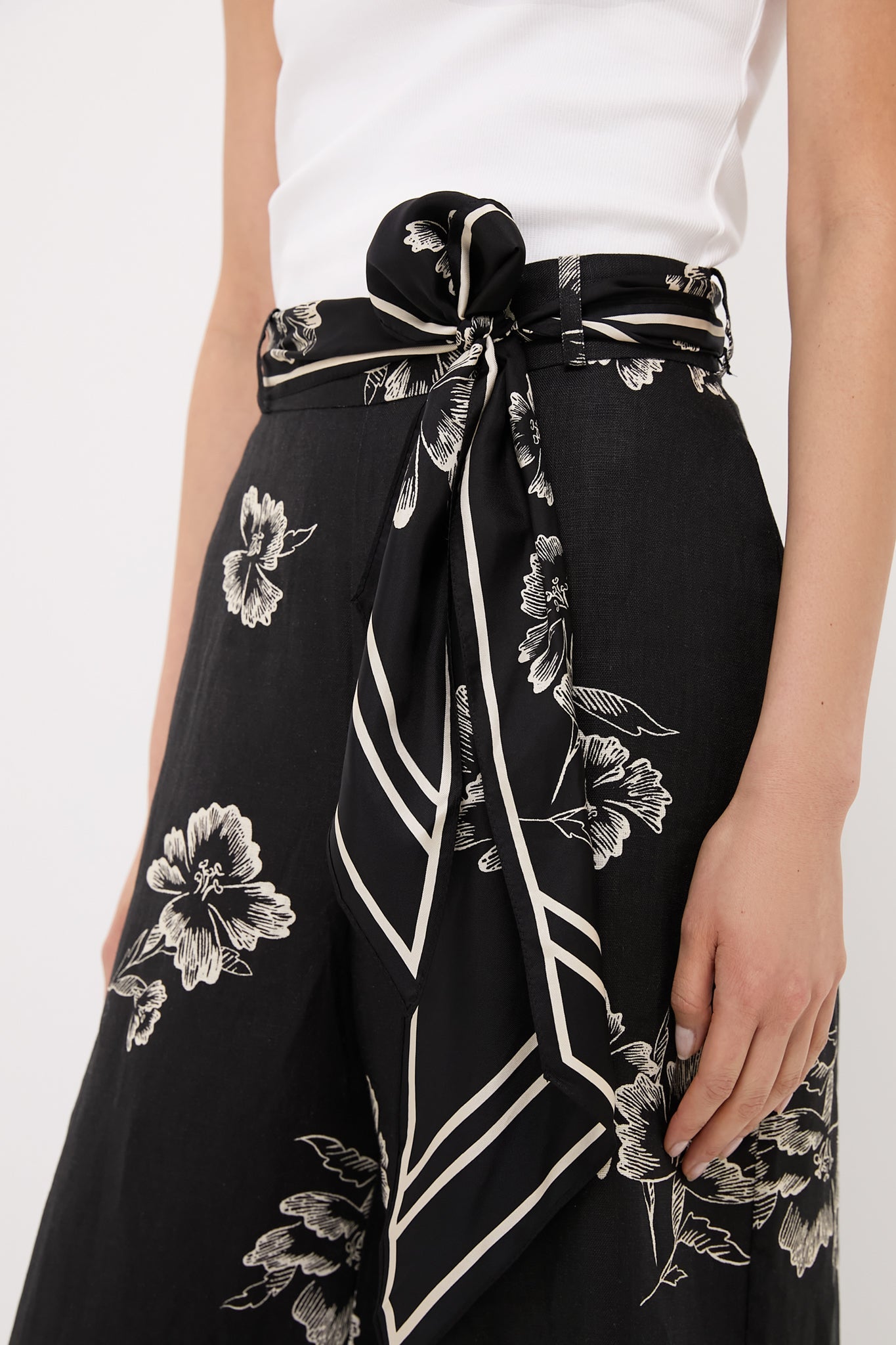 Black Poppy Wideleg Pant