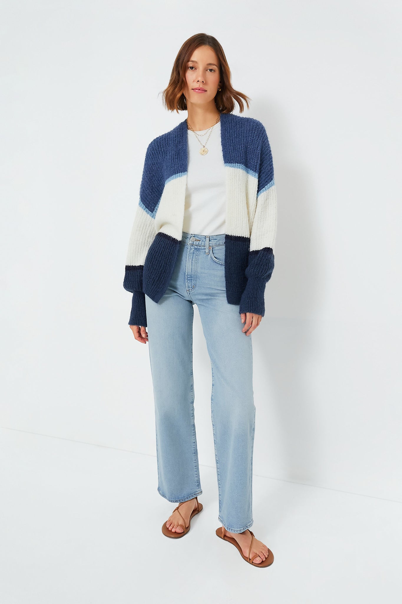 True Navy Jones Stripe Cardigan