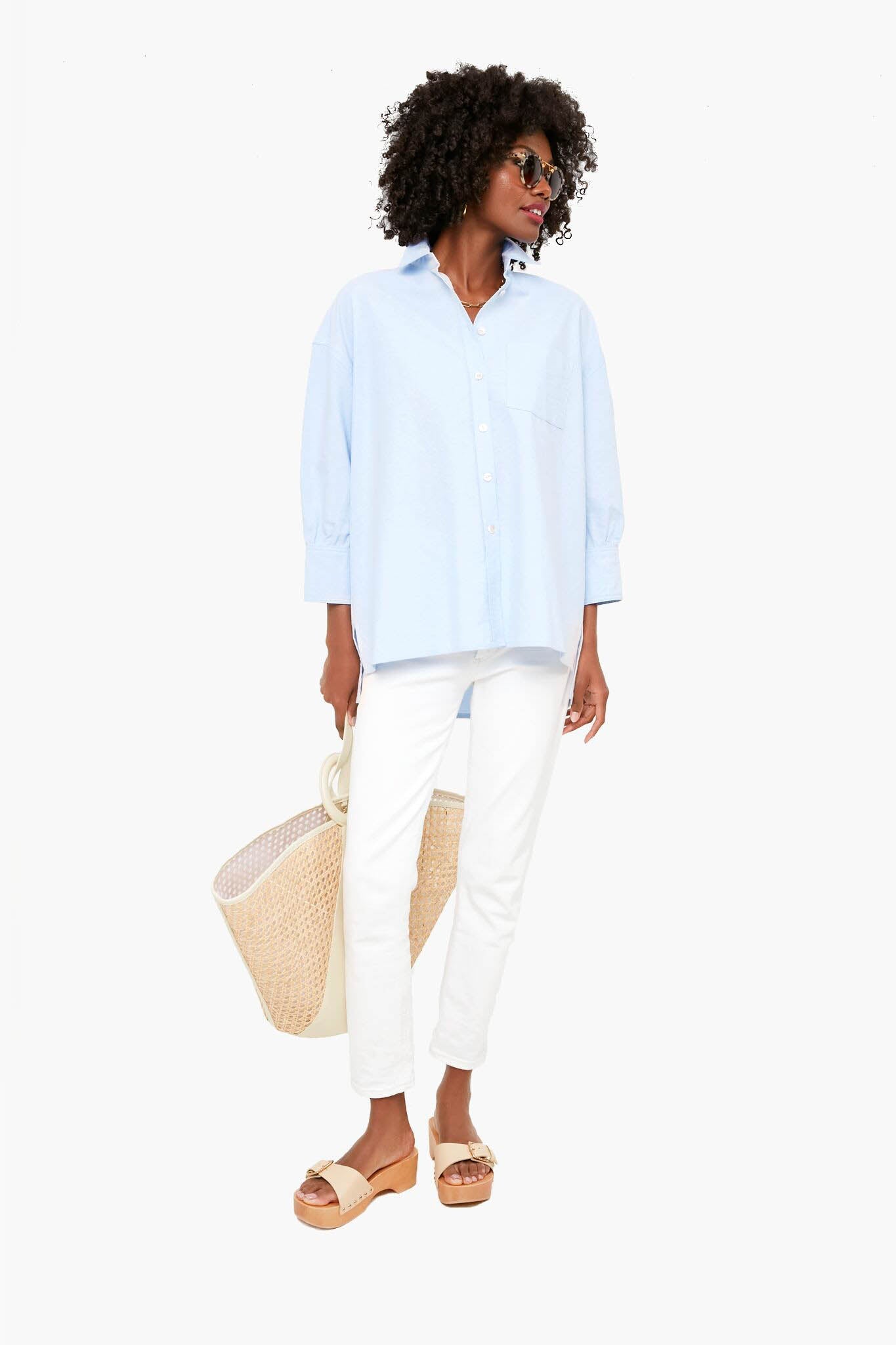 Blue Oxford Adair Boyfriend Shirt