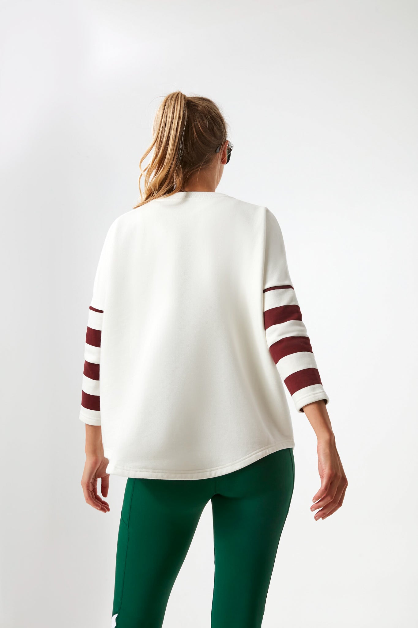 White Varsity Ally Swing Sweatshirt