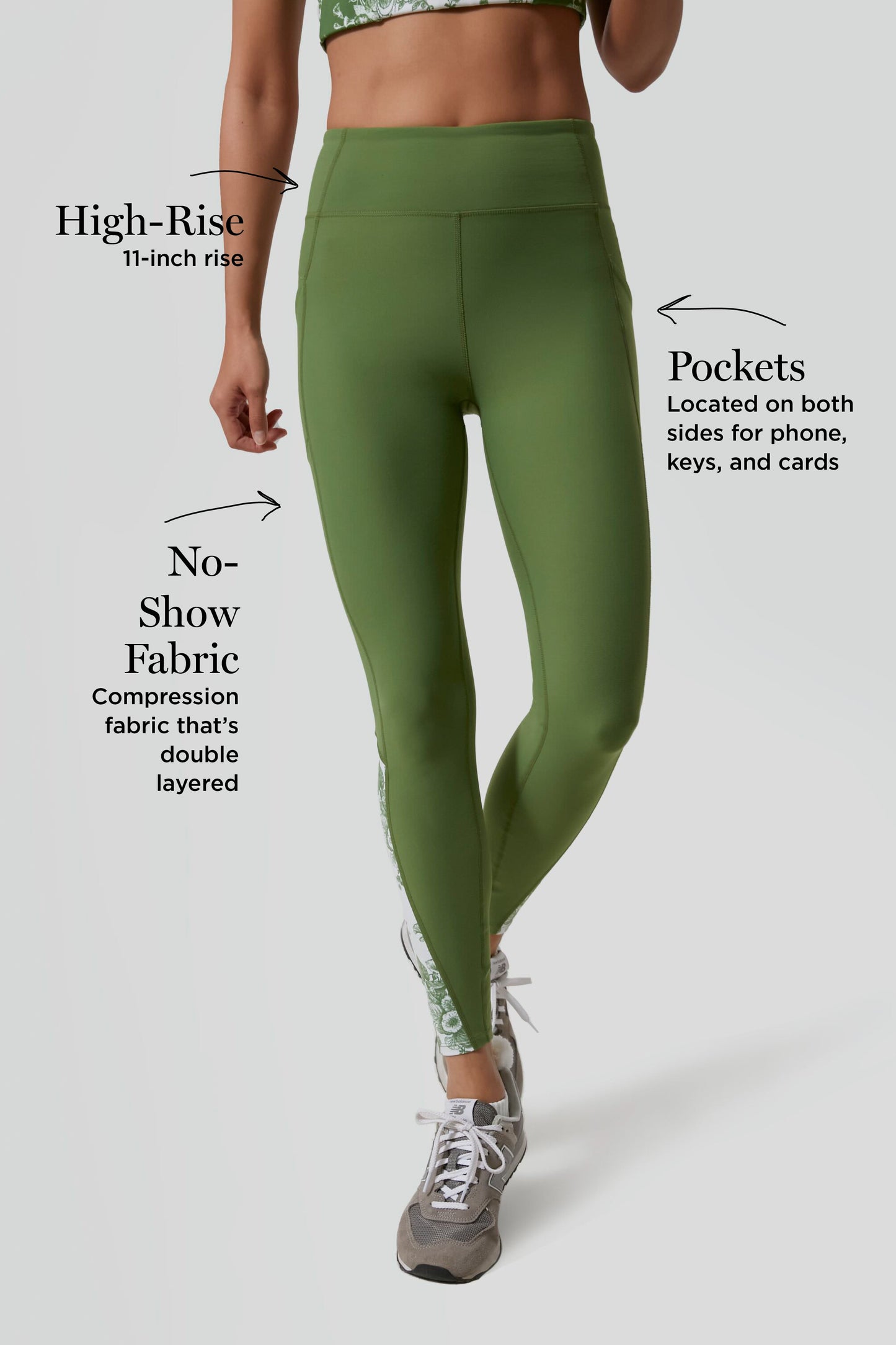 French Green and Provence Toile Kaylee Legging