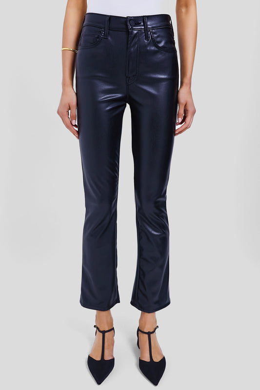 Black Faux Leather The Insider Flood